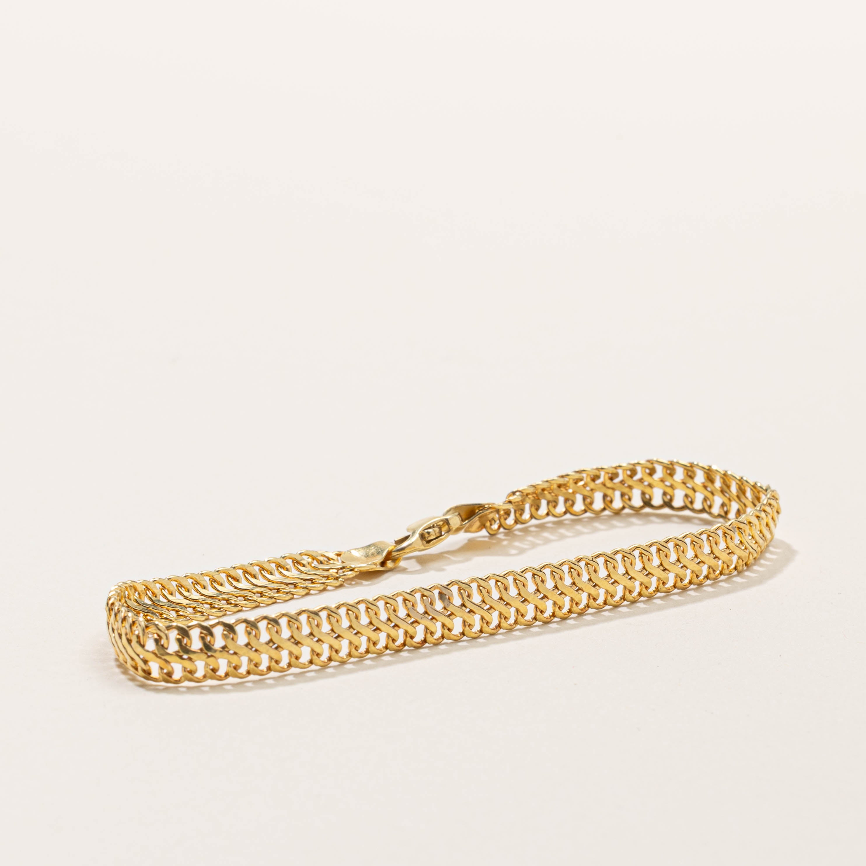 Italian 14k Double Link Chain Bracelet