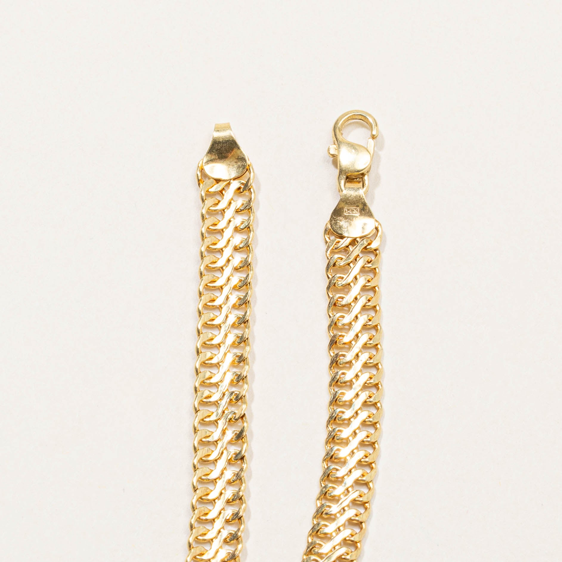Italian 14k Double Link Chain Bracelet
