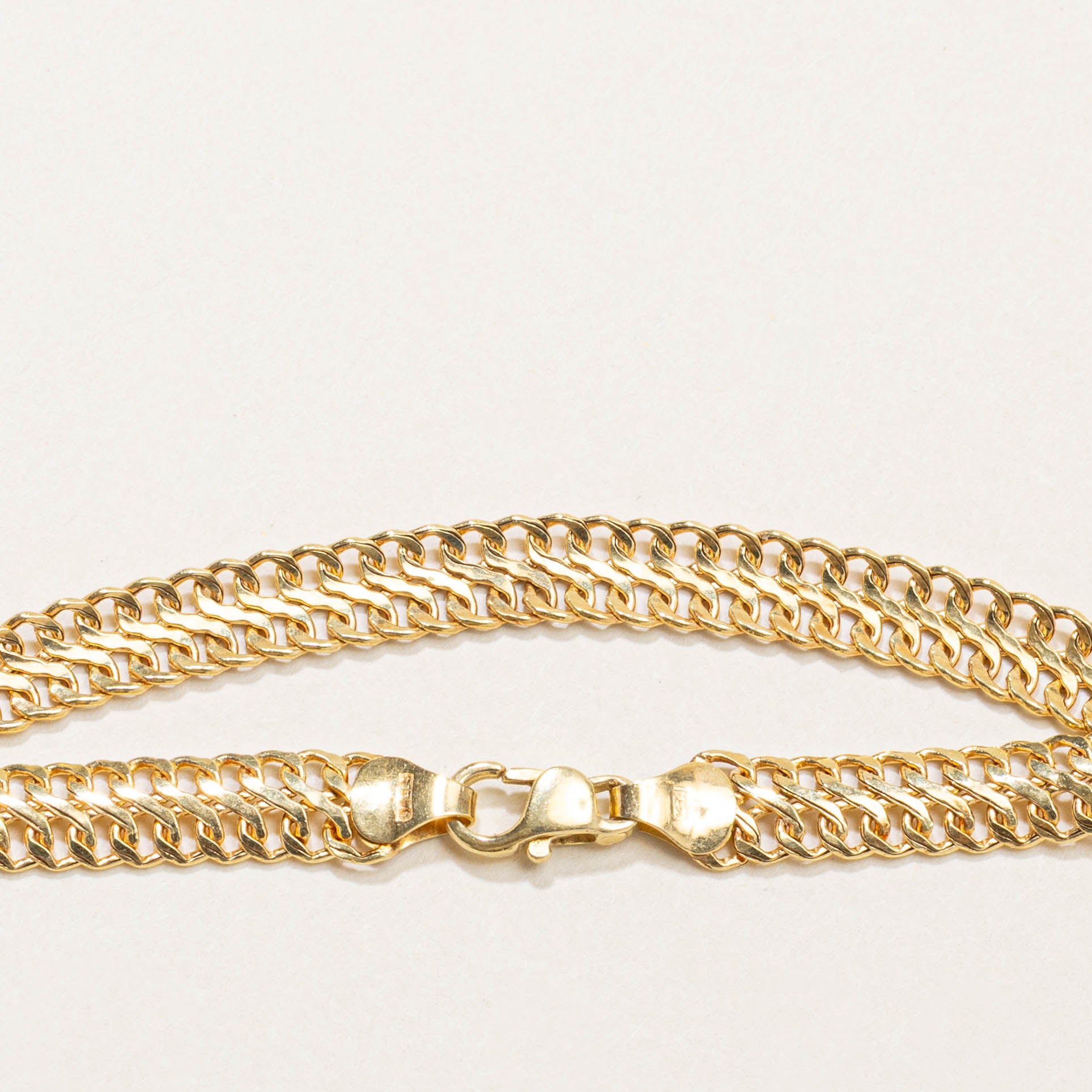 Italian 14k Double Link Chain Bracelet