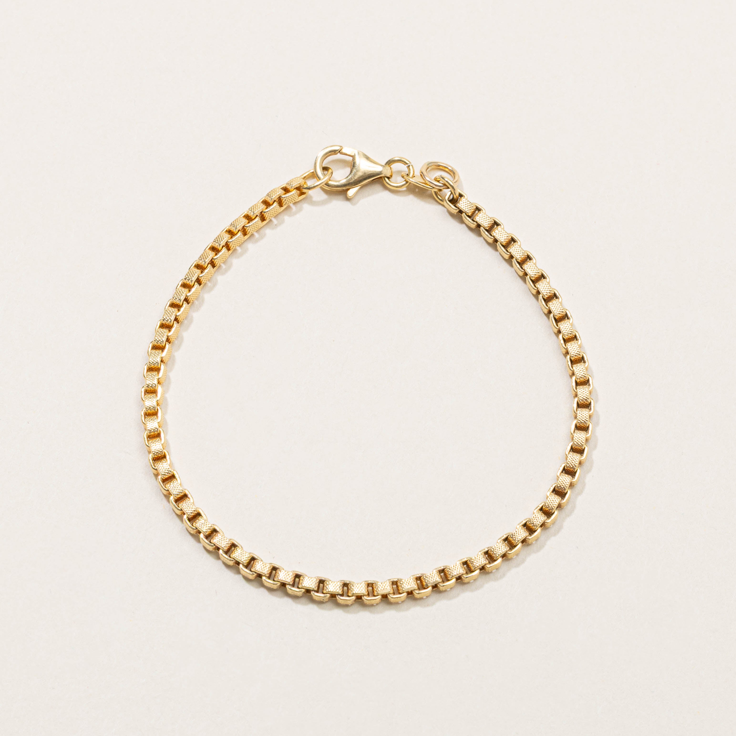 ‘Birks’ Italian 18k Box Chain Bracelet | 2.80mm | 7"