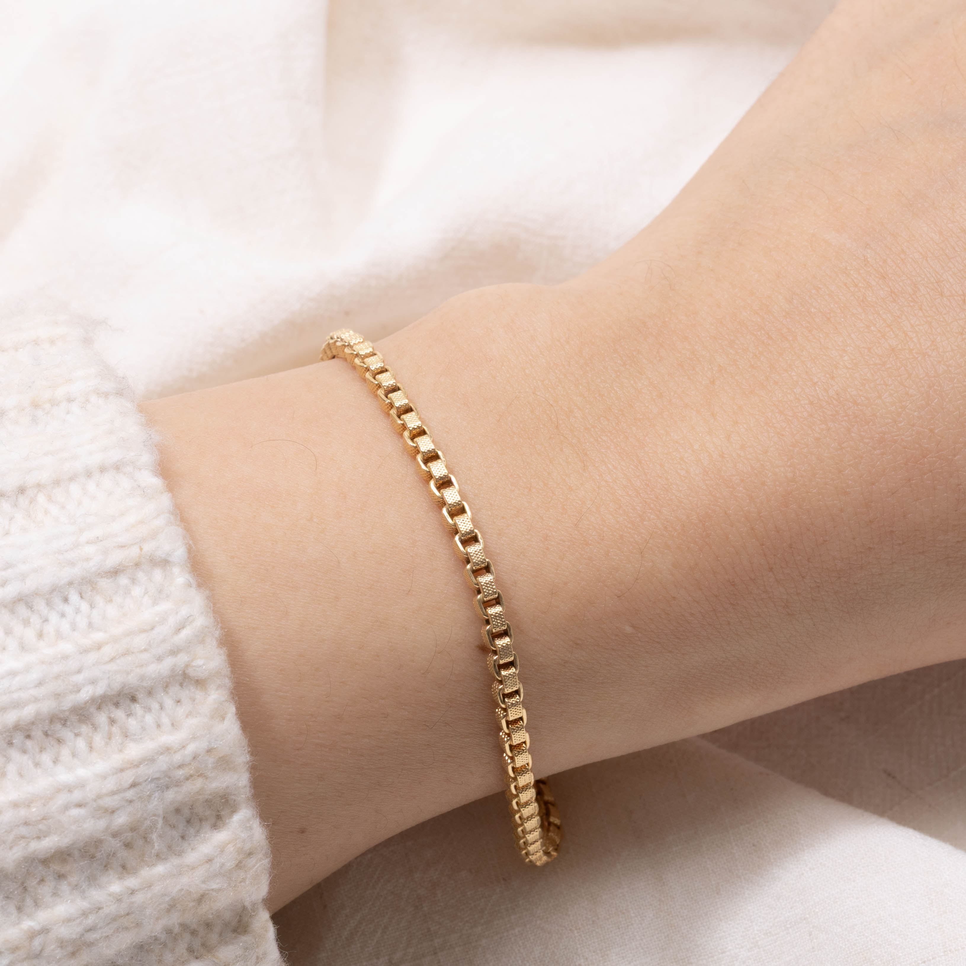 ‘Birks’ Italian 18k Box Chain Bracelet | 2.80mm | 7"