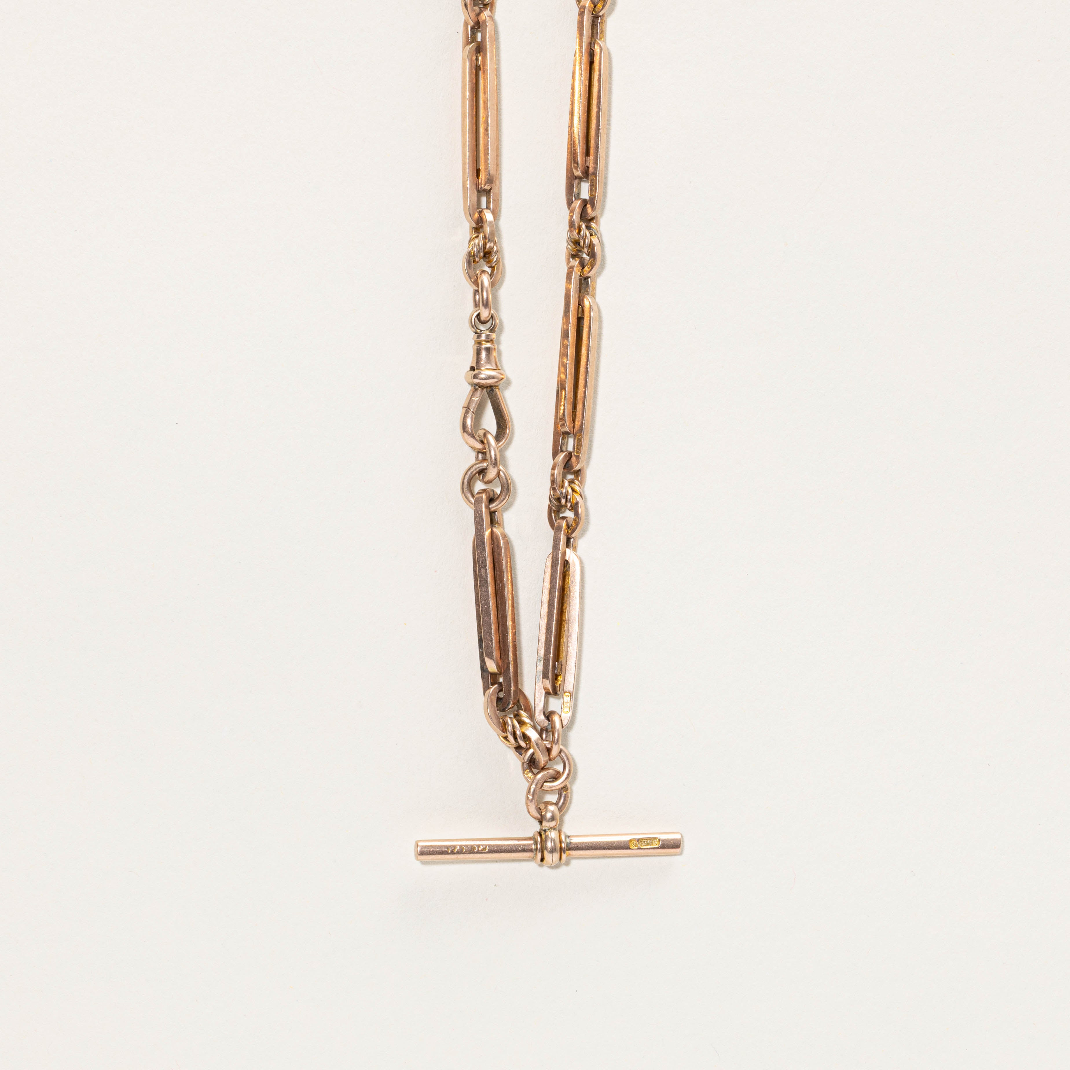 9k Rose Gold Watch Chain | 13.5"