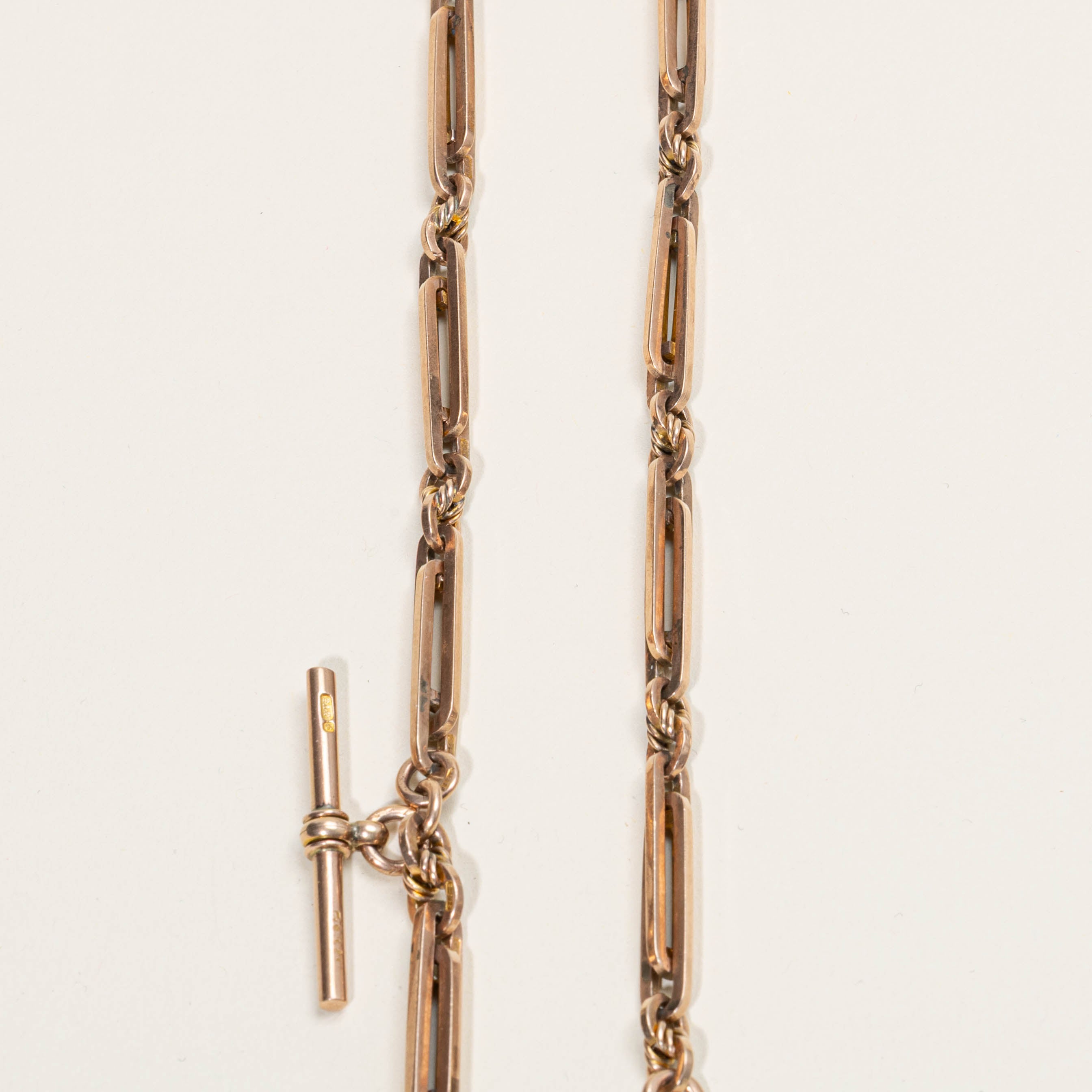 9k Rose Gold Watch Chain | 13.5"