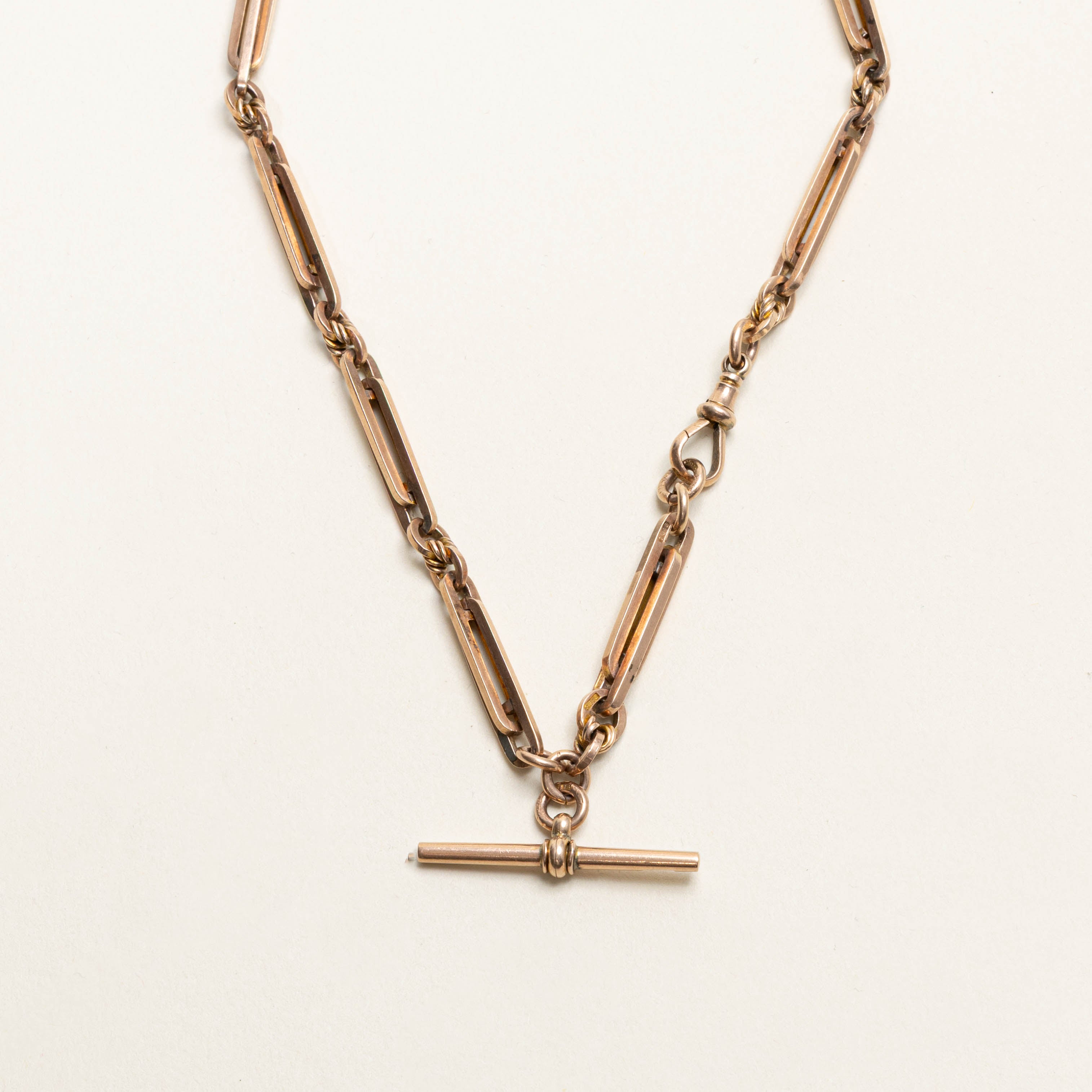 9k Rose Gold Watch Chain | 13.5"