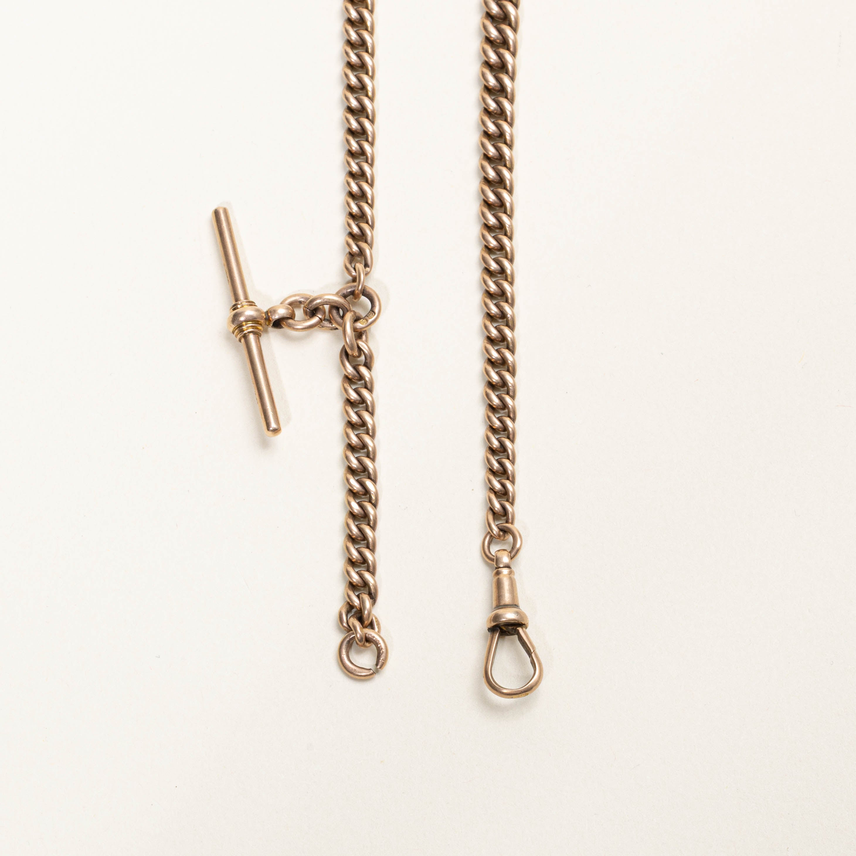 1897 Birmingham 9k T-Bar Watch Chain | 15"