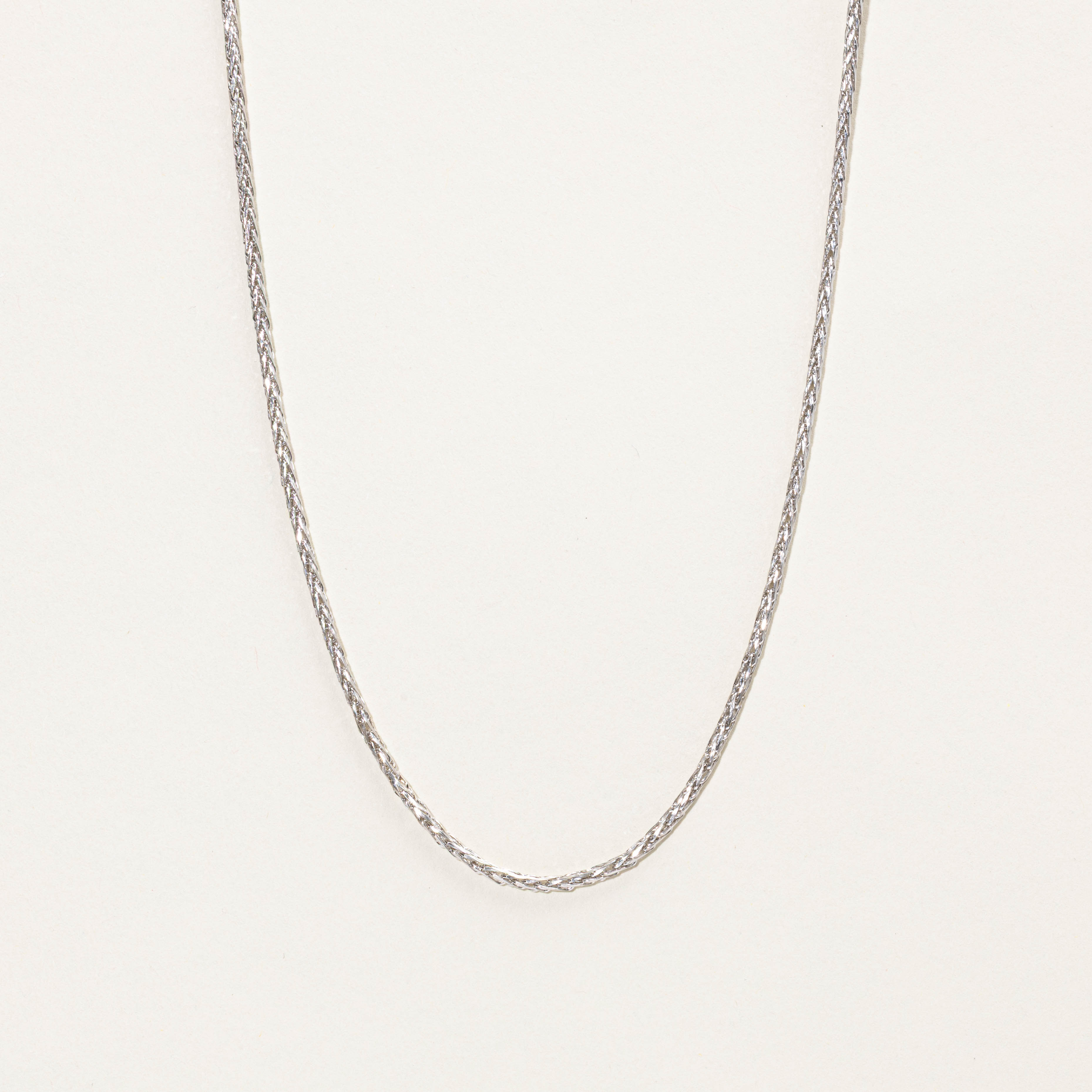 14k White Gold Franco Chain |  2.20mm | 18"