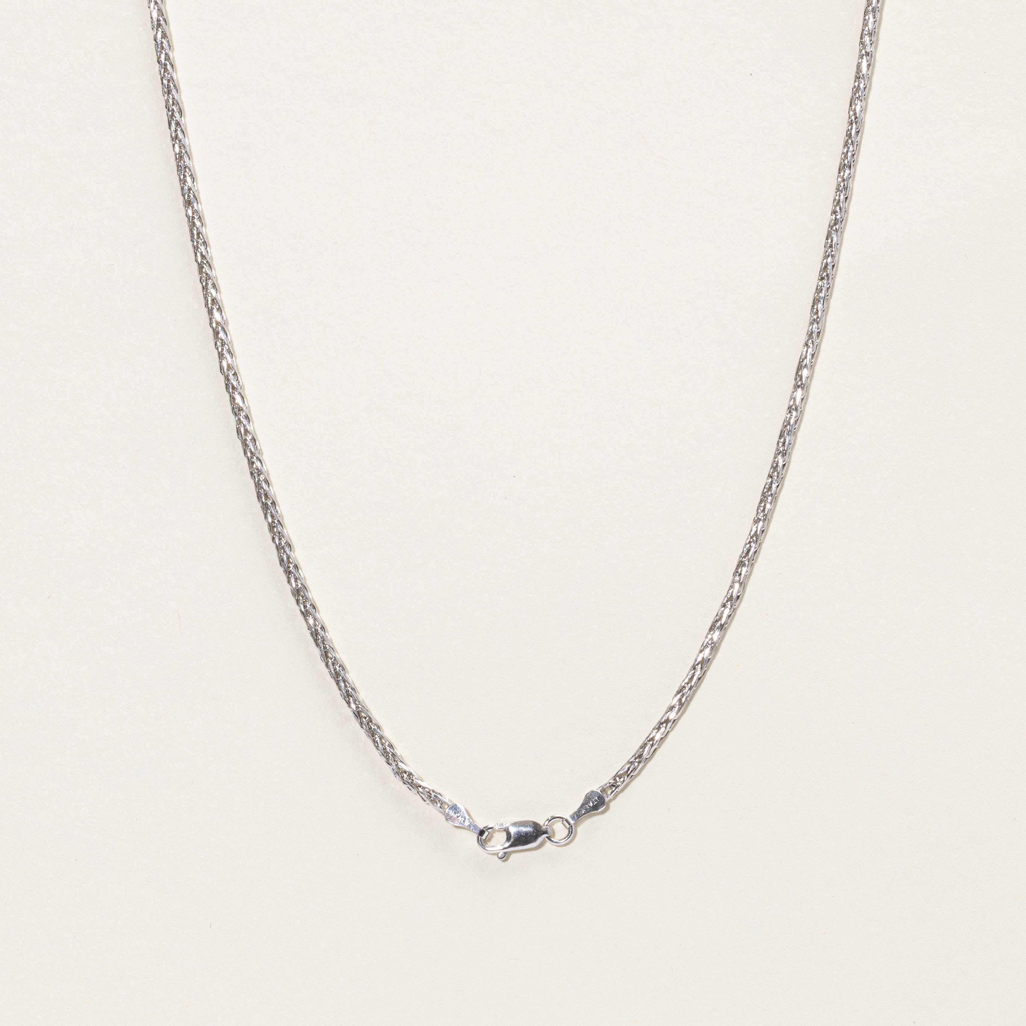 14k White Gold Franco Chain |  2.20mm | 18"
