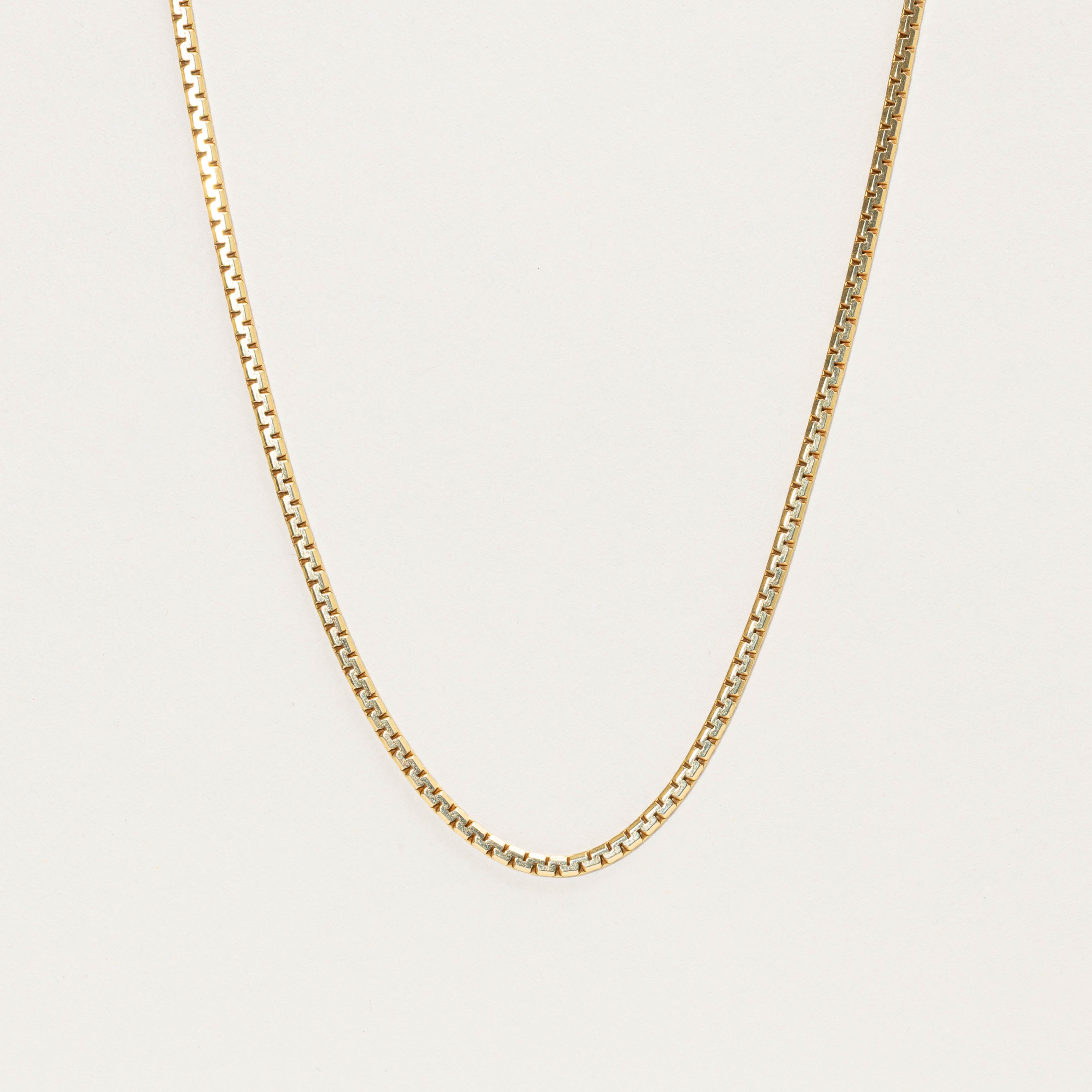 ‘Unoaerre’ Italian 14k Box Chain |  2.5mm | 20"