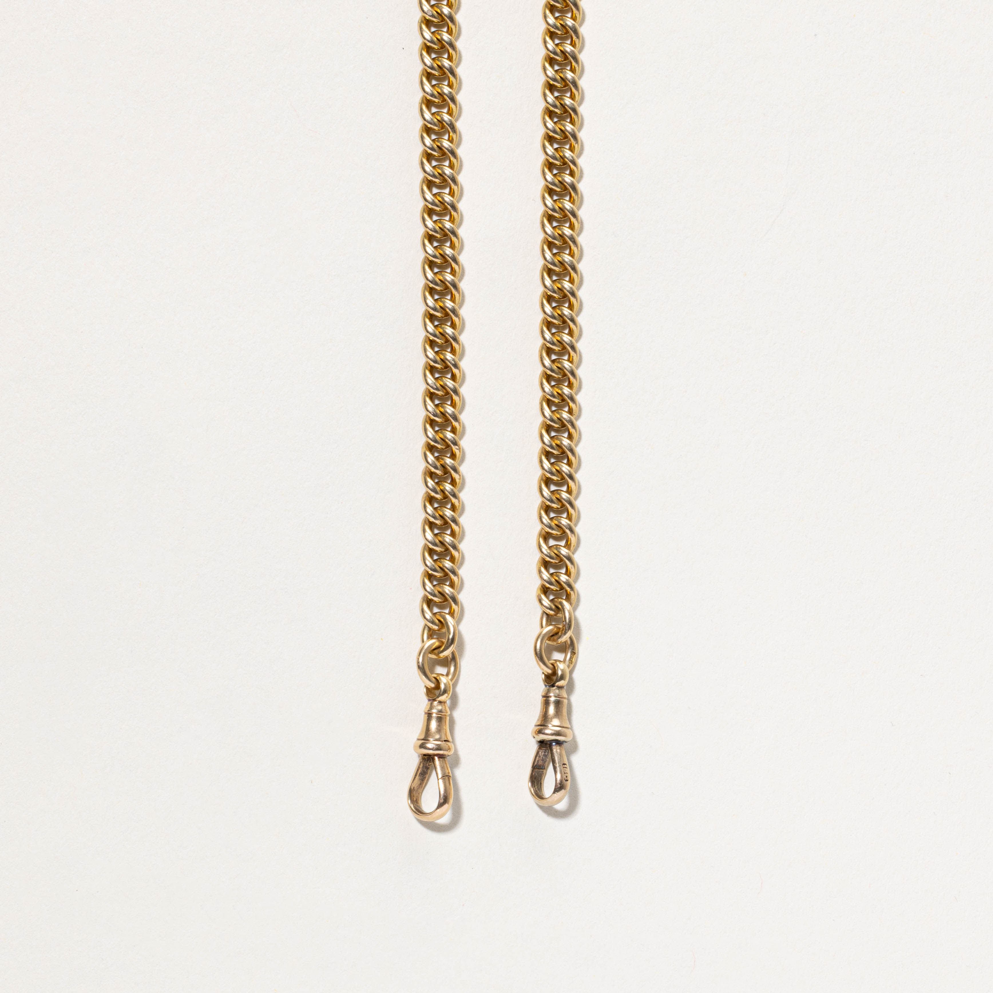 18k Toggle Bar Watch Chain | 17"