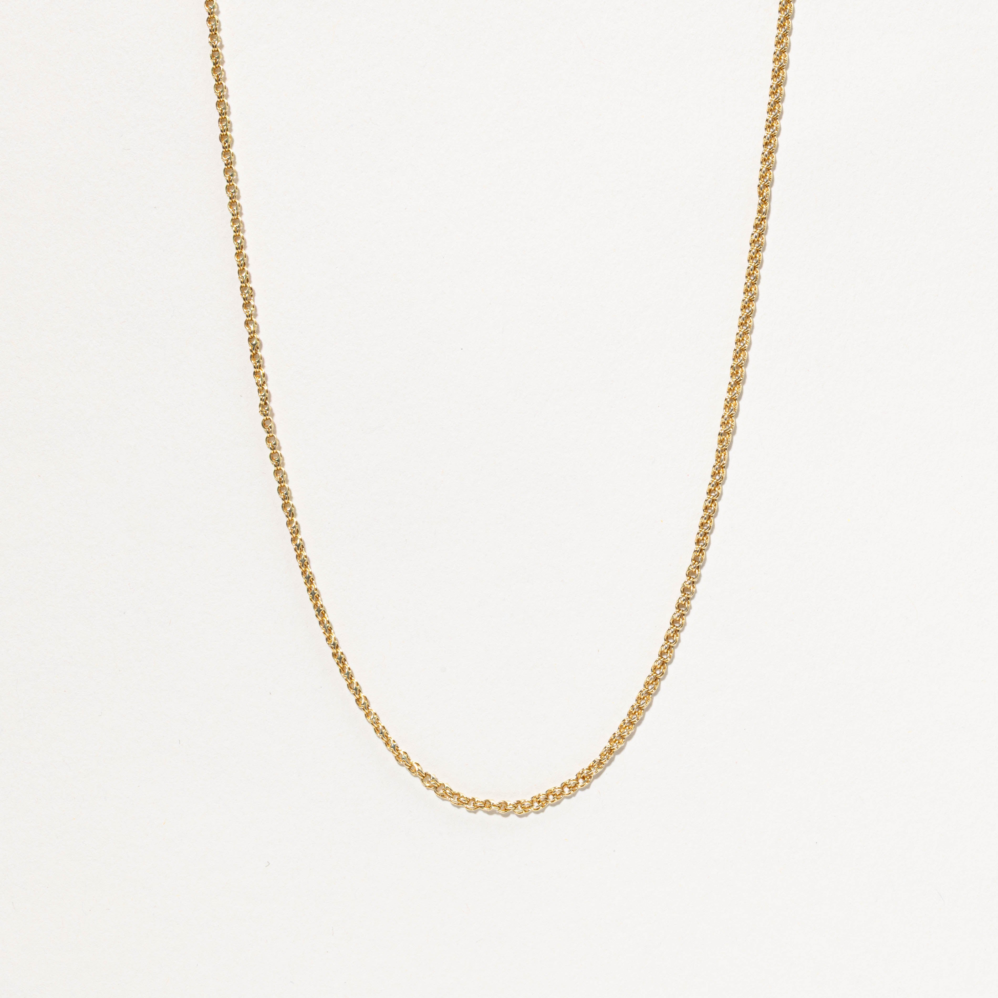 18k Cable Link Chain | 1.80mm | 22"