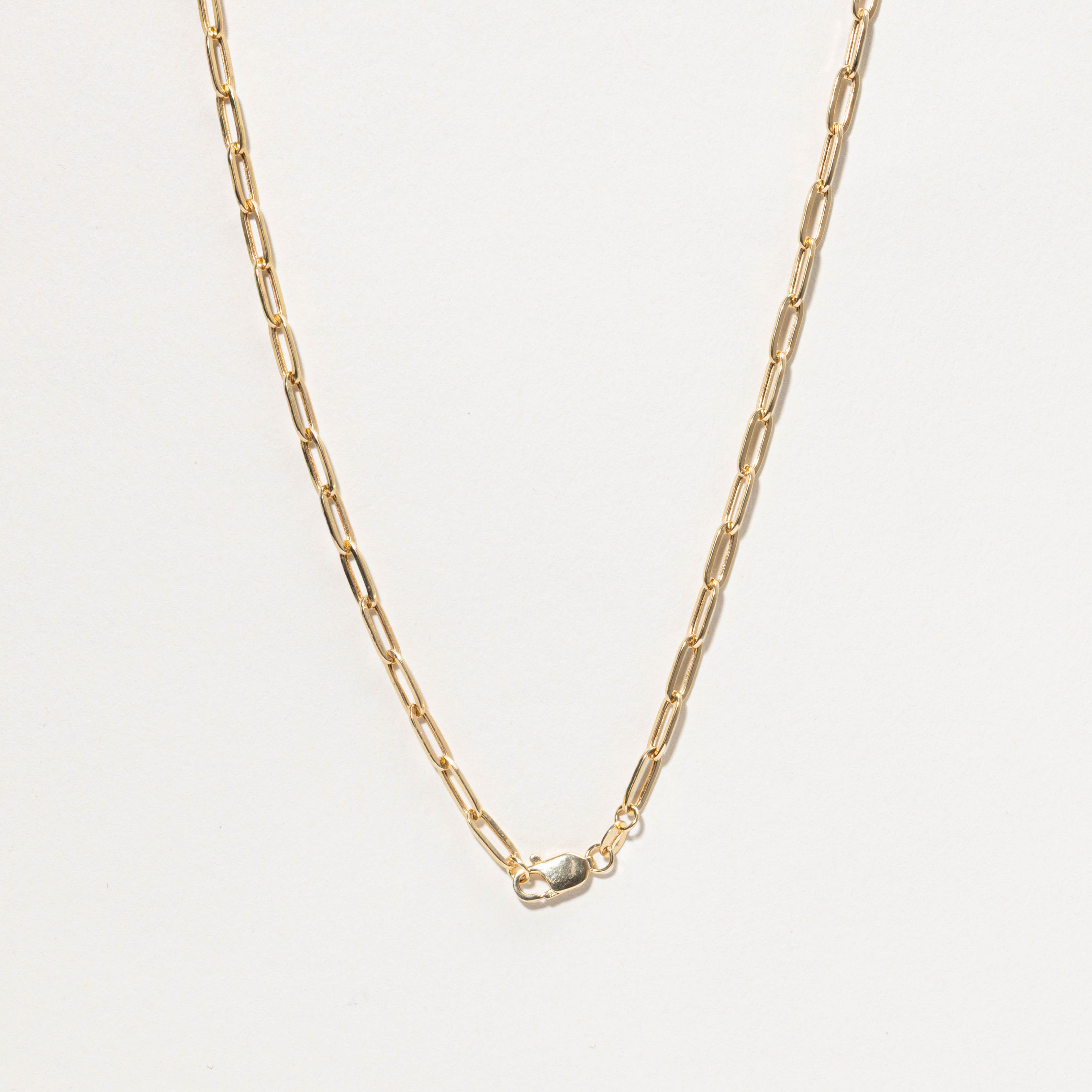 18k Paperclip Chain | 3.25mm | 19.5"