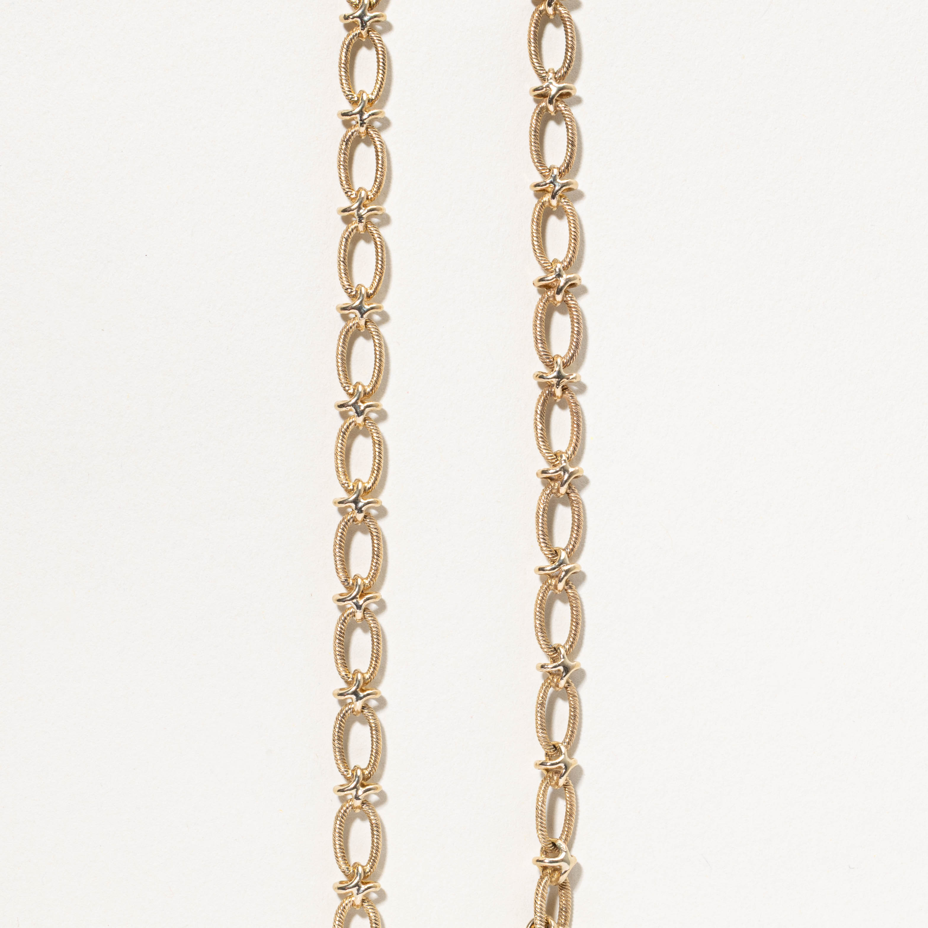1975 London 9k Geometric Chain Necklace |  6.50mm | 25"