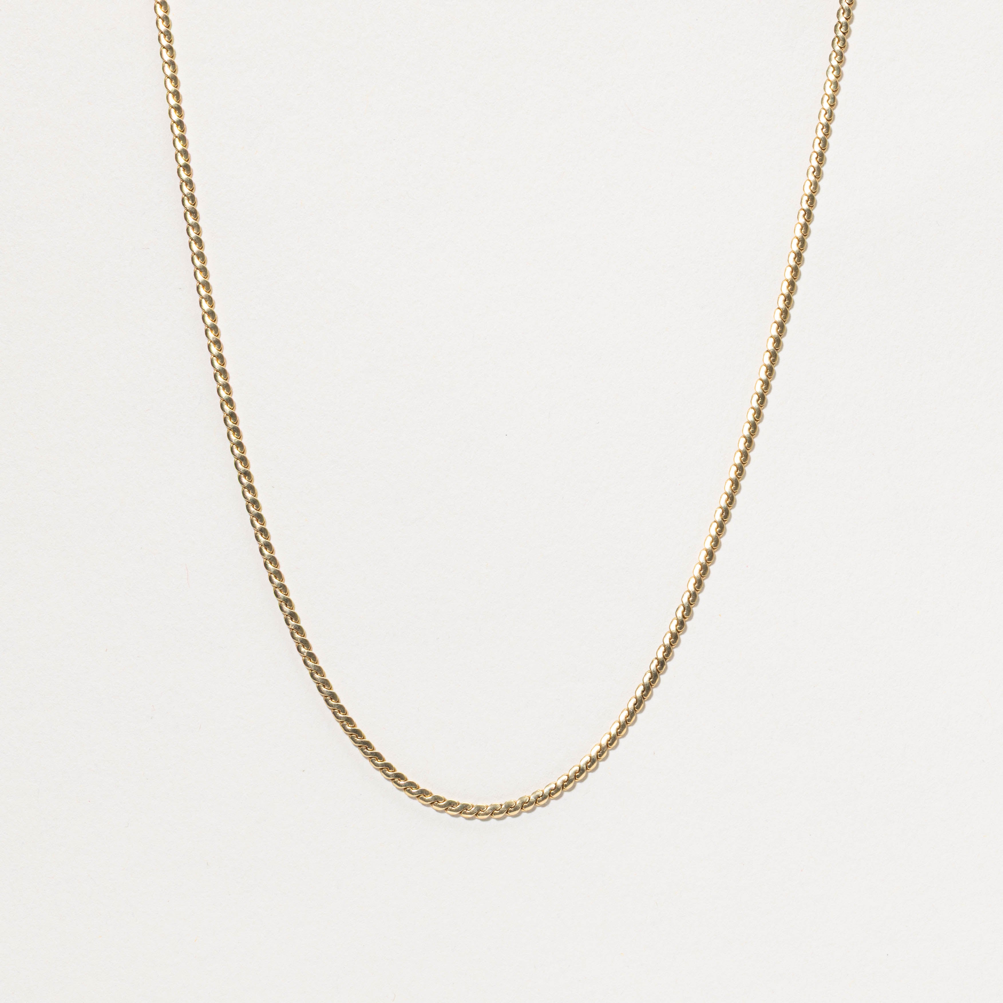 ‘Unoaerre’ Italian 18k S Link Chain | 2.10mm | 24"