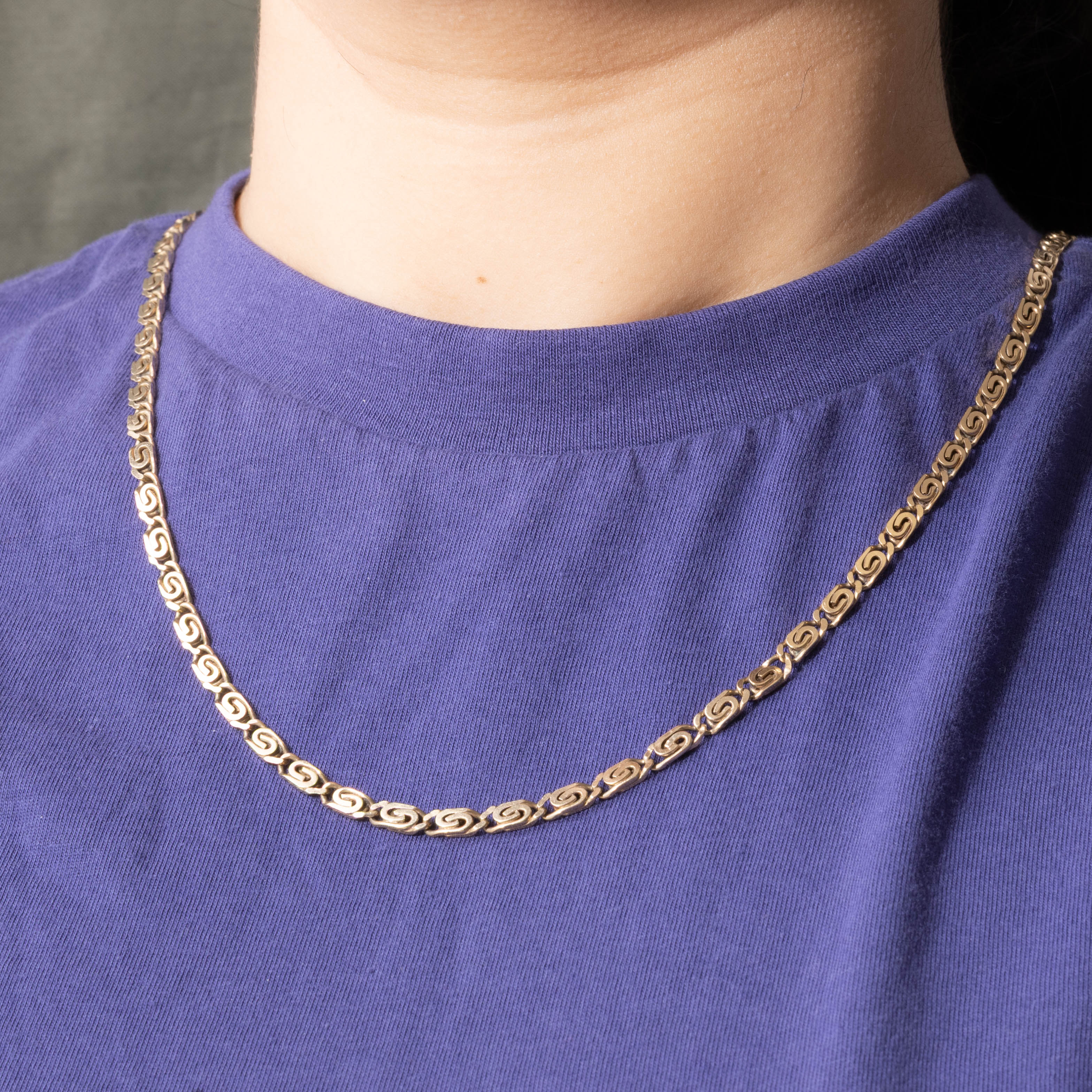 1985 London 9k Snail Link Chain | 4.00mm | 34"