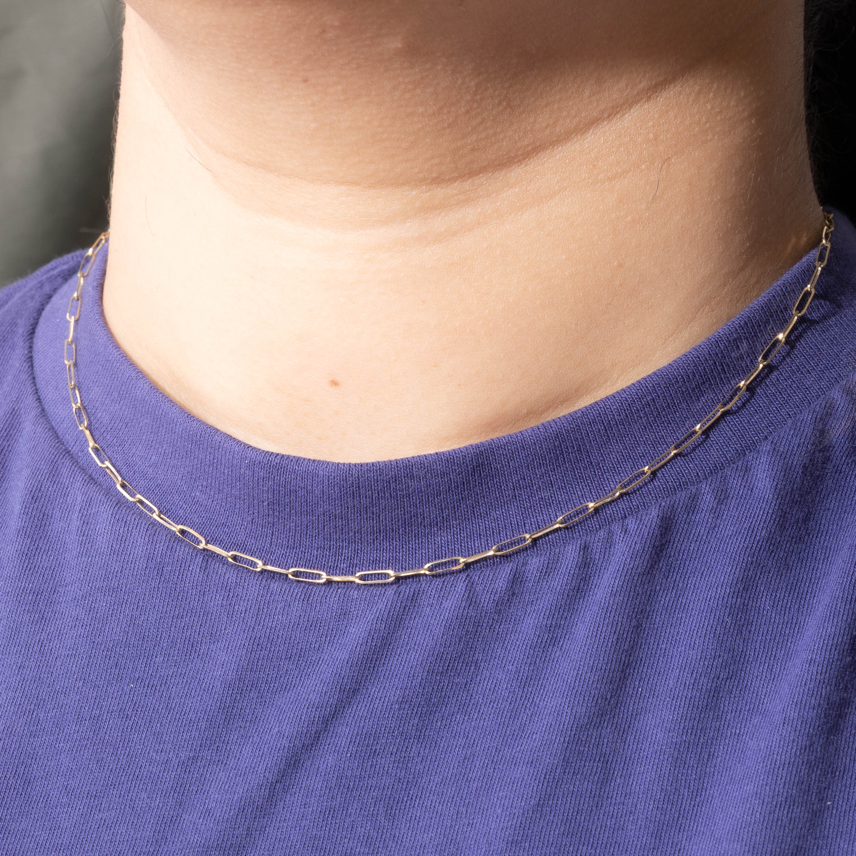 14k Thin Paperclip Chain | 1.90mm | 16"