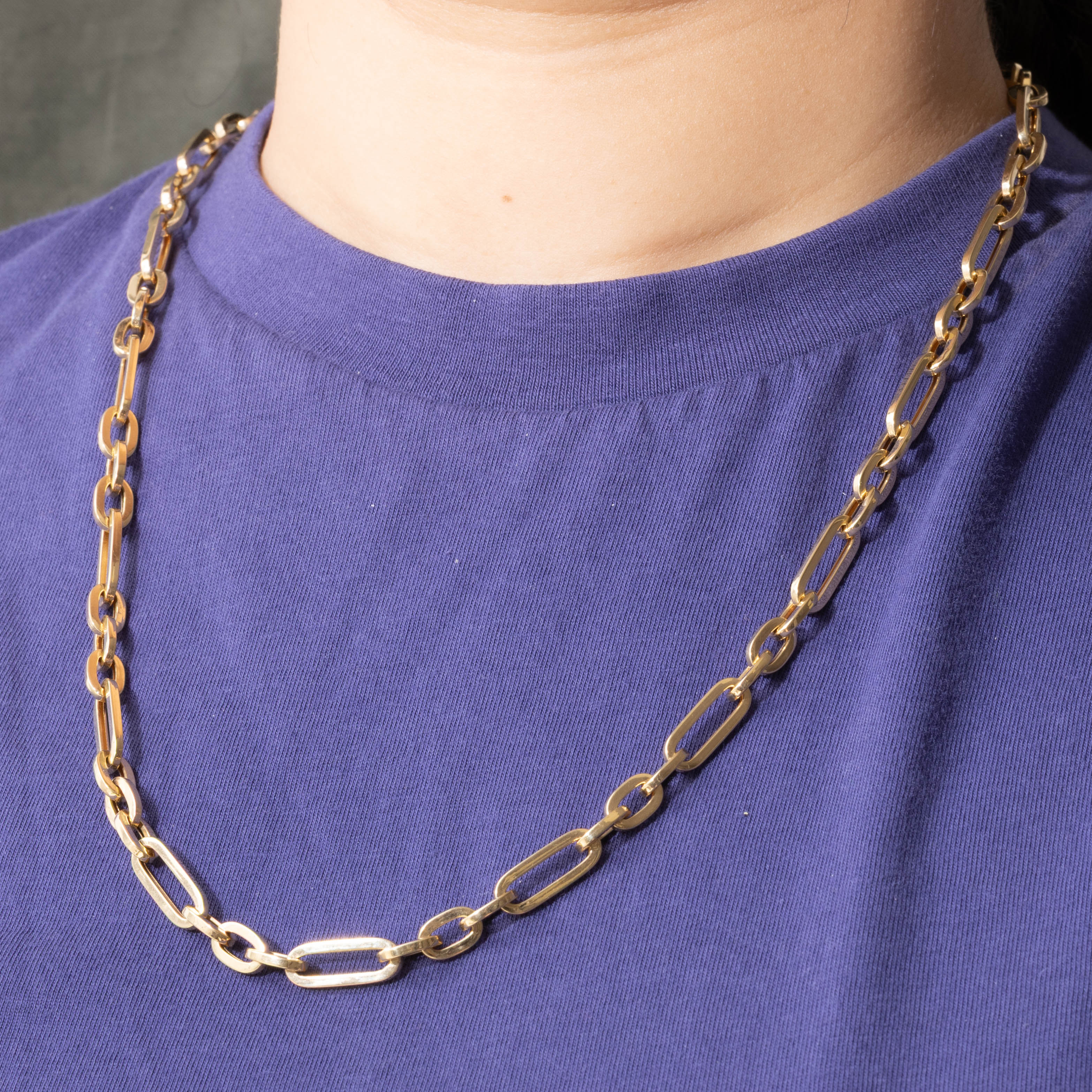 18k Trombone Link Chain | 6.50mm | 25"