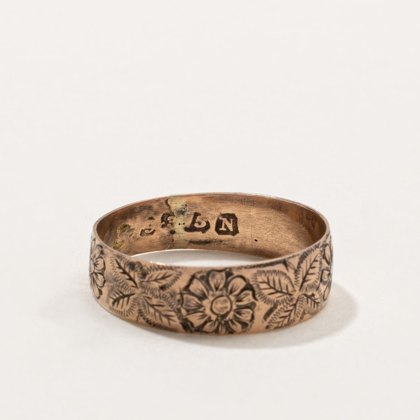 1937 Chester UK Floral Engraved Band | SZ 8