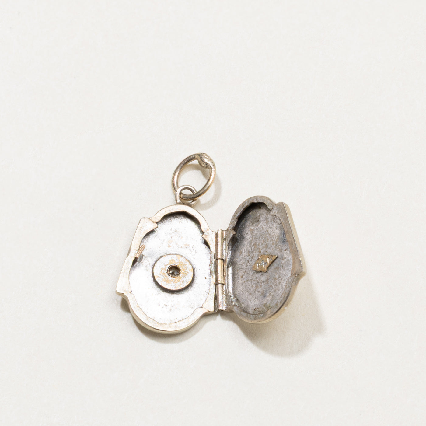 14k Antique Star Set Diamond Locket | 0.01ct