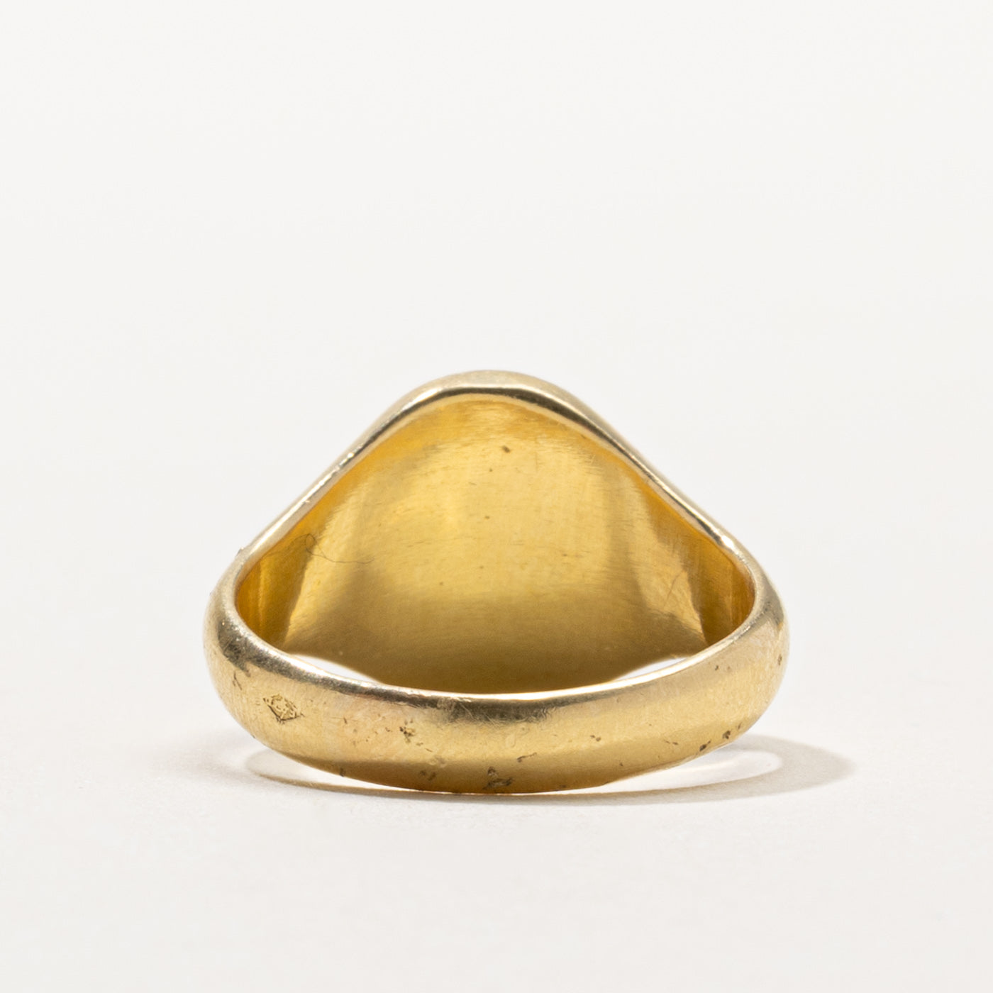 18k Yellow Gold Lion Crest Signet Ring | SZ 5
