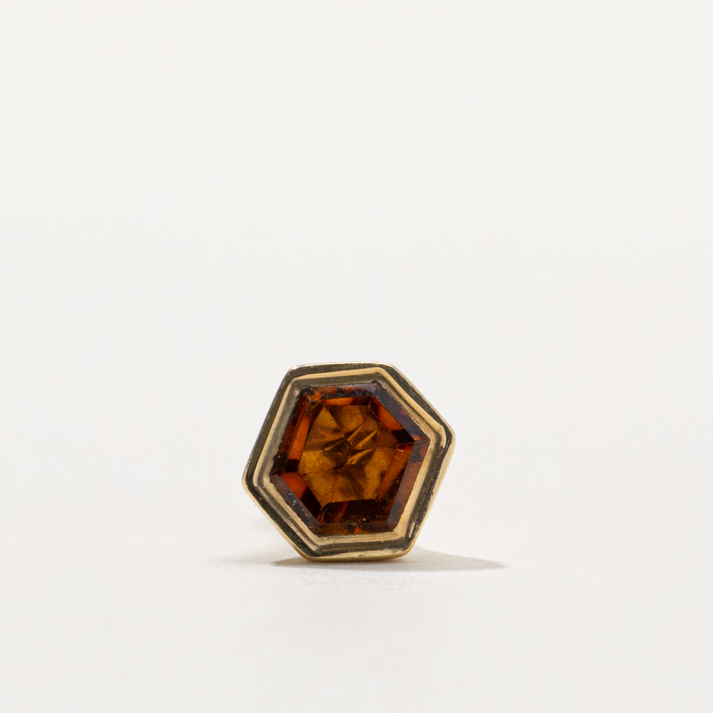 Antique Citrine Floral Engraved Seal Fob Pendant | 0.75ct