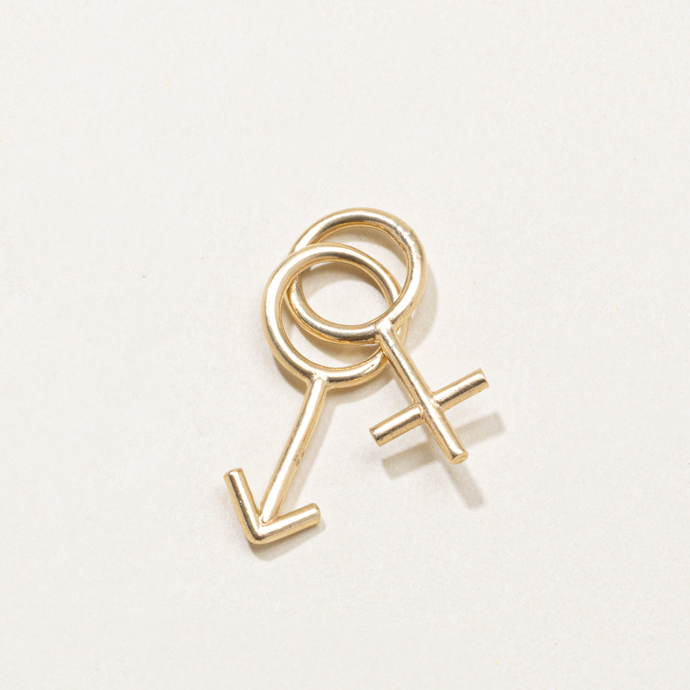 14k Gender Symbols Charm