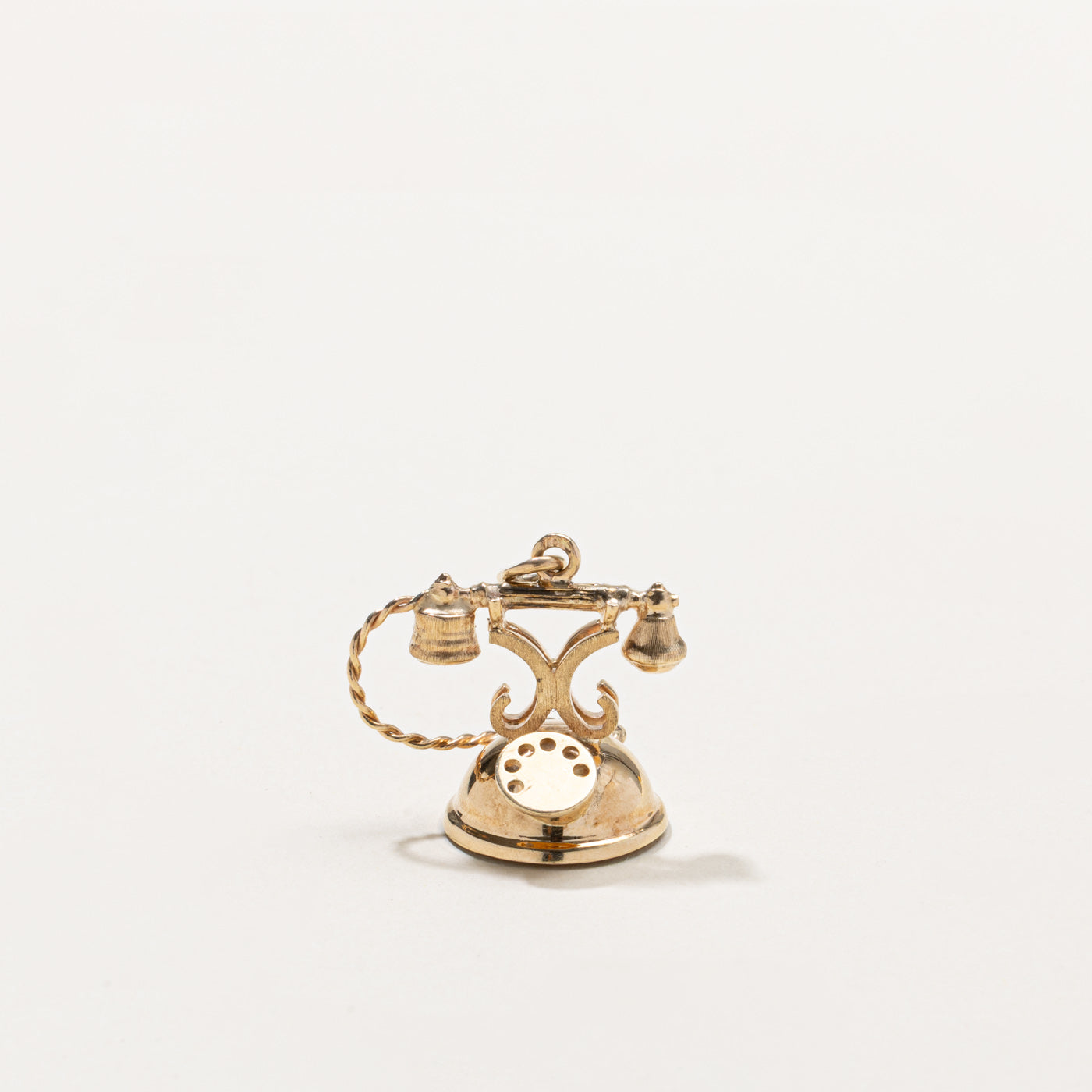 10k Vintage Rotary Phone Charm