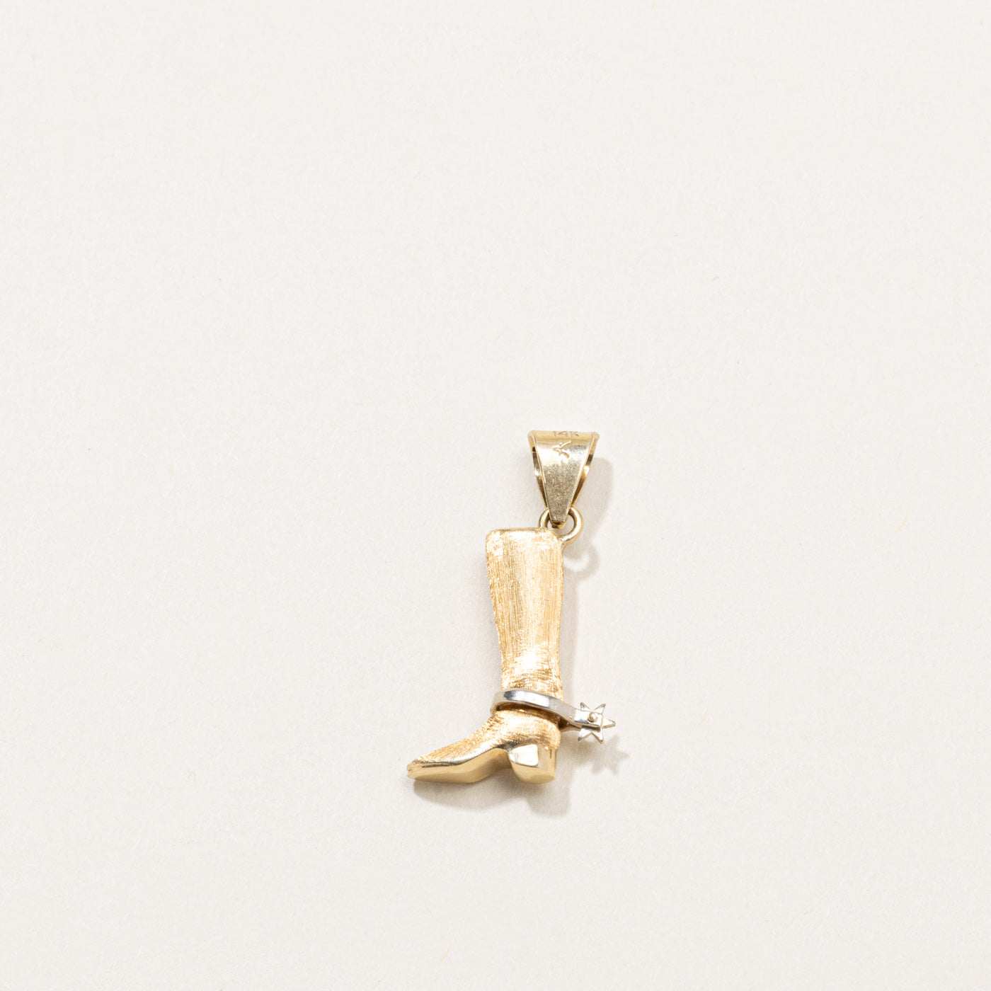 14k Cowboy Boot Pendant