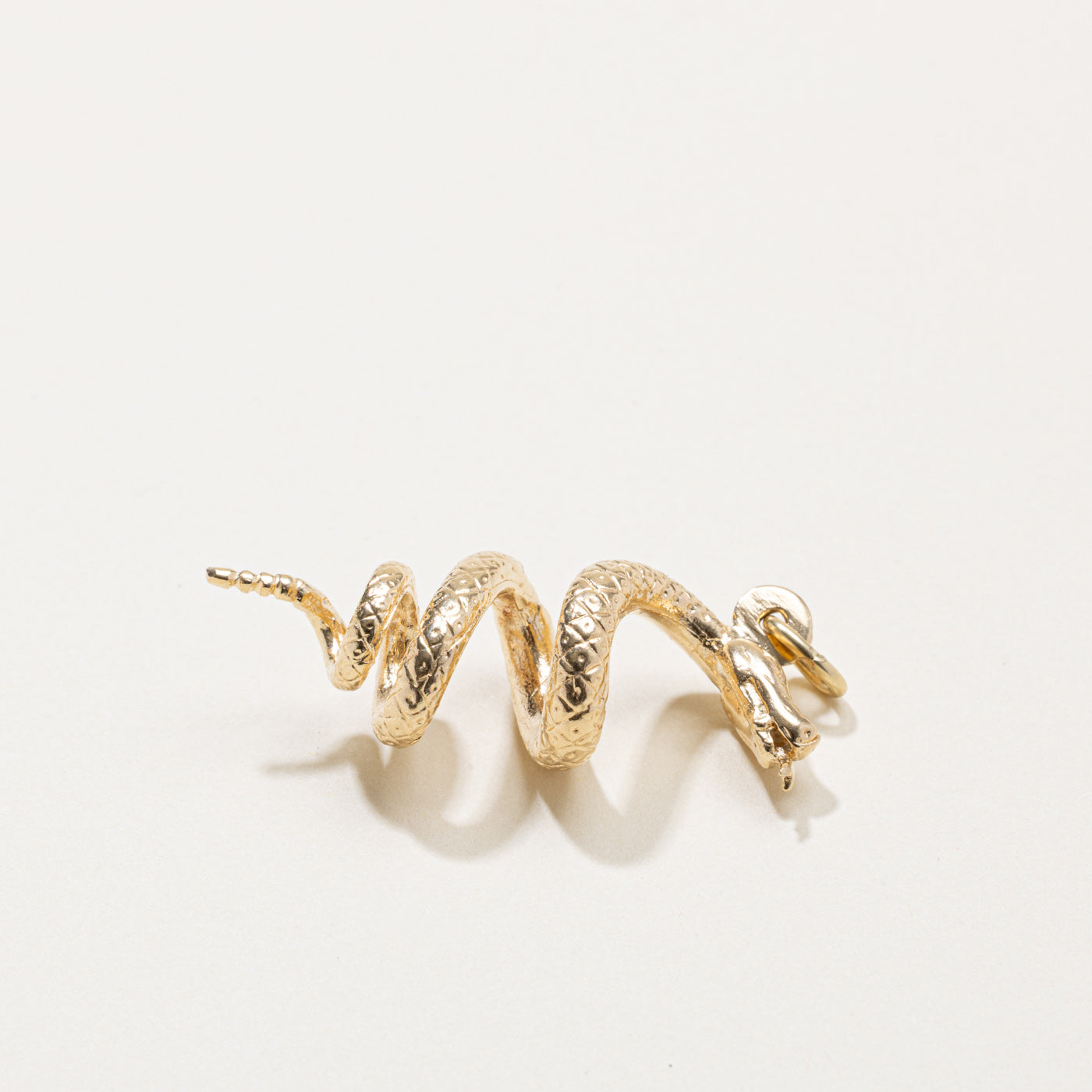 10k Yellow Gold Snake Charm