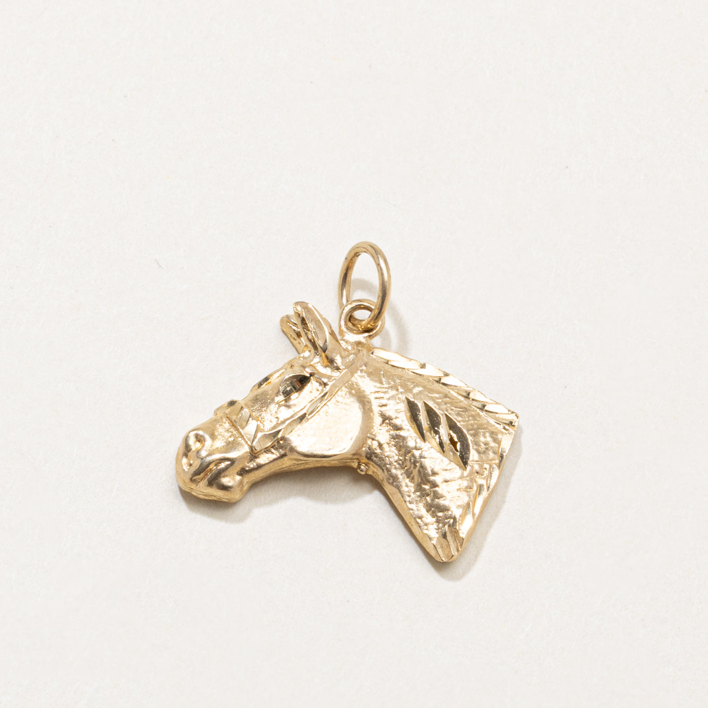 10k Horse Head Charm
