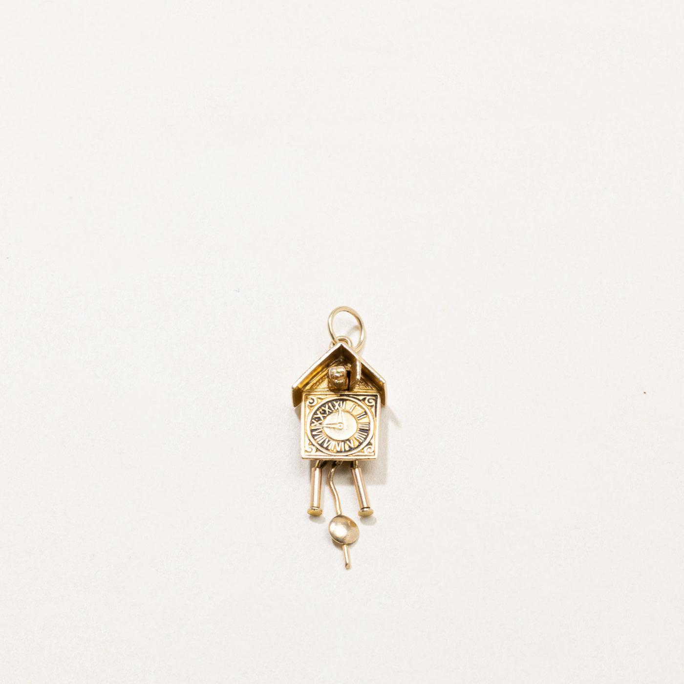 10k Yellow Gold Cuckoo Clock Charm