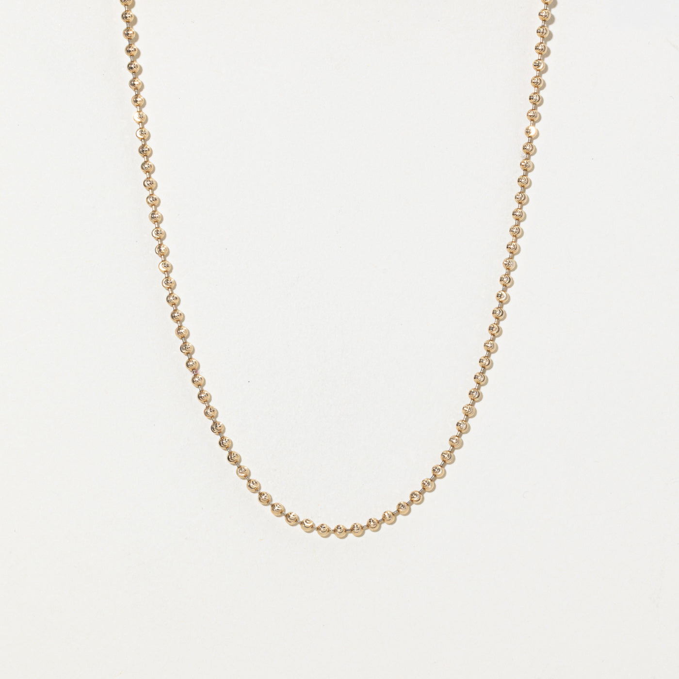 10k Yellow Gold Bead Chain | 2.8mm | 17"