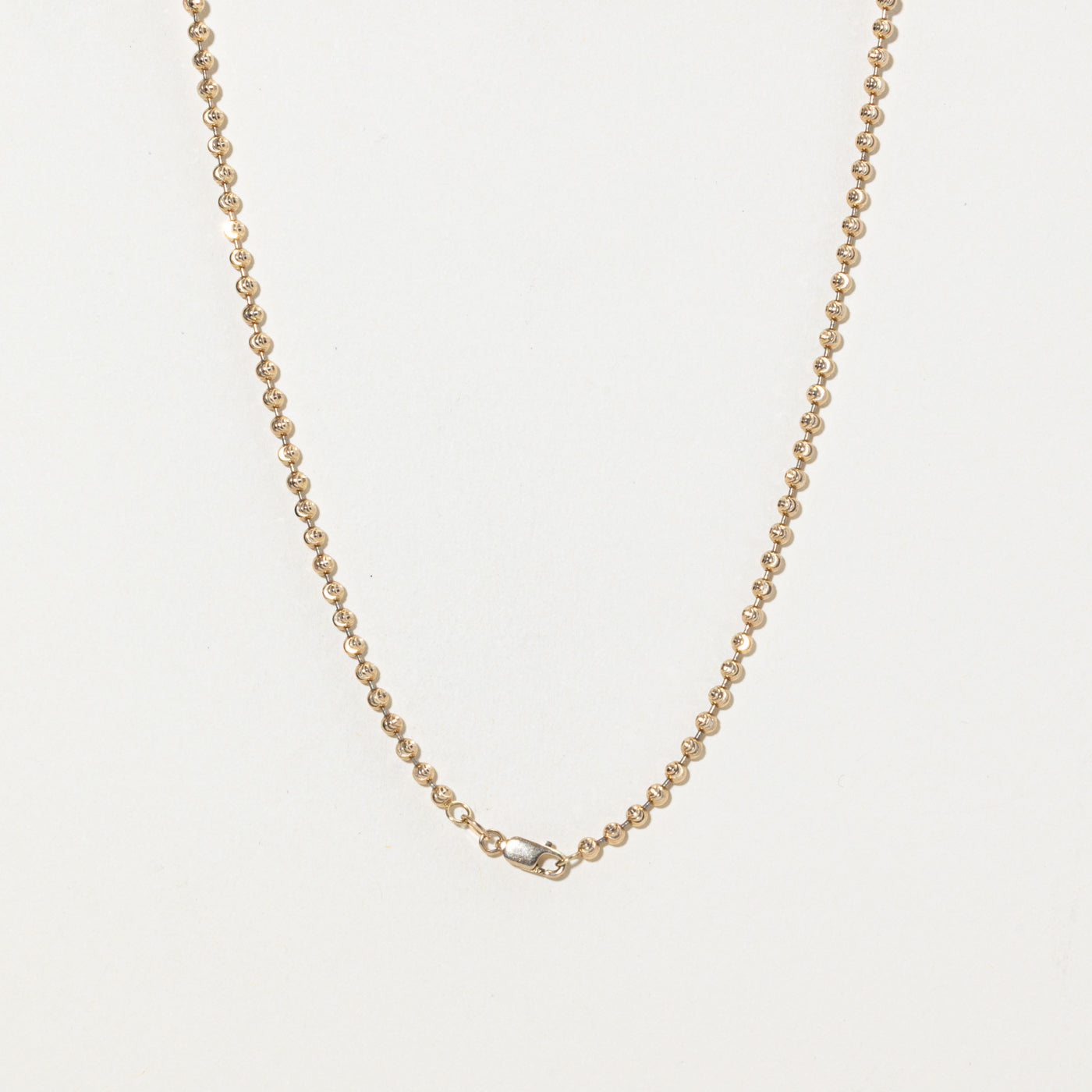 10k Yellow Gold Bead Chain | 2.8mm | 17"