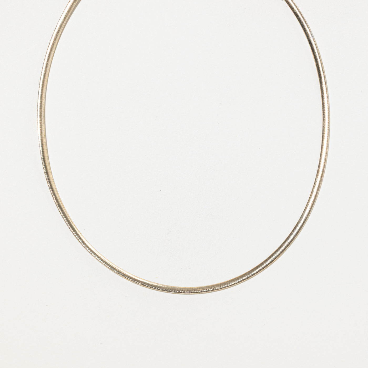 10k White Gold Omega Chain | 3mm | 18"