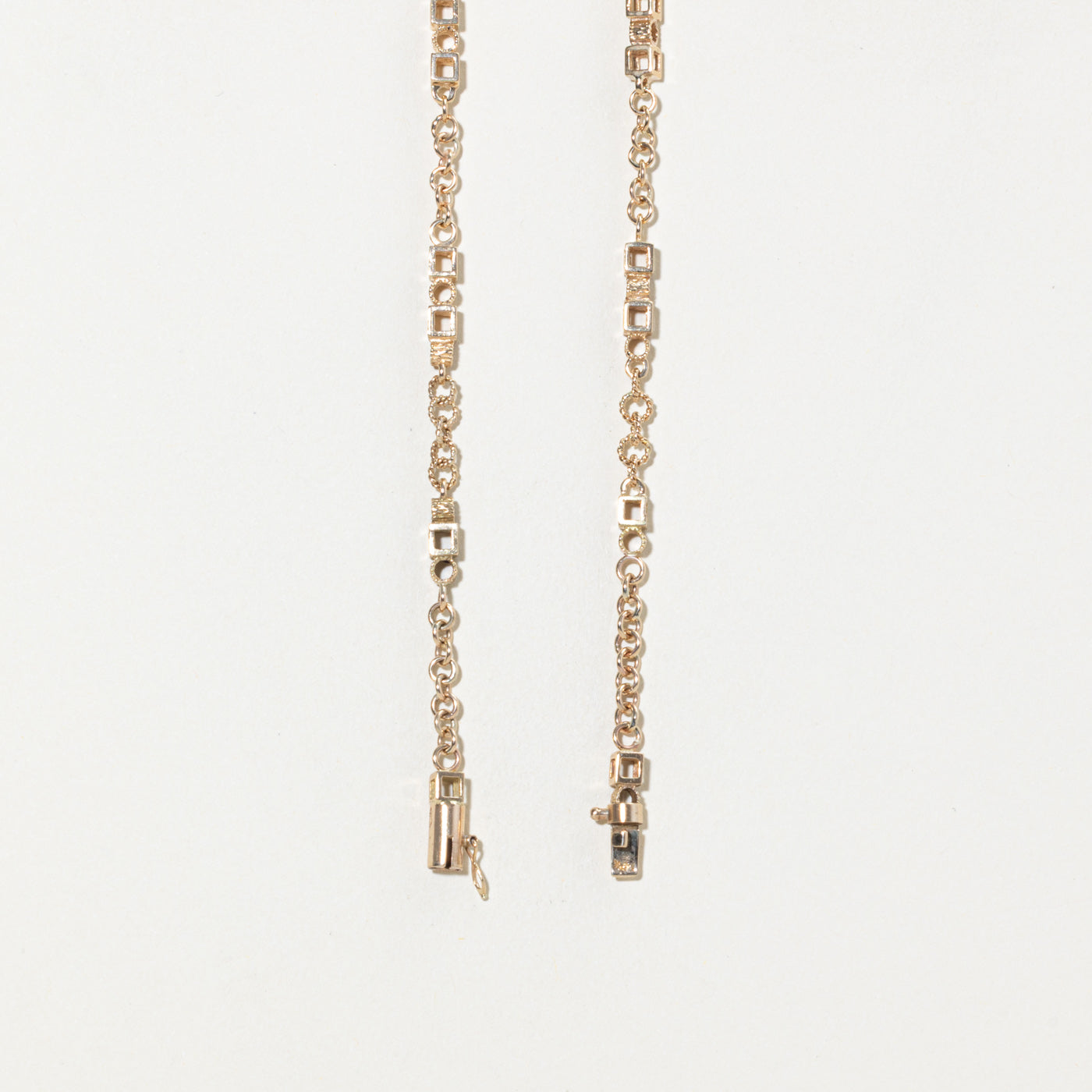 14k Geometric Fancy Chain Necklace | 3.8mm | 18"