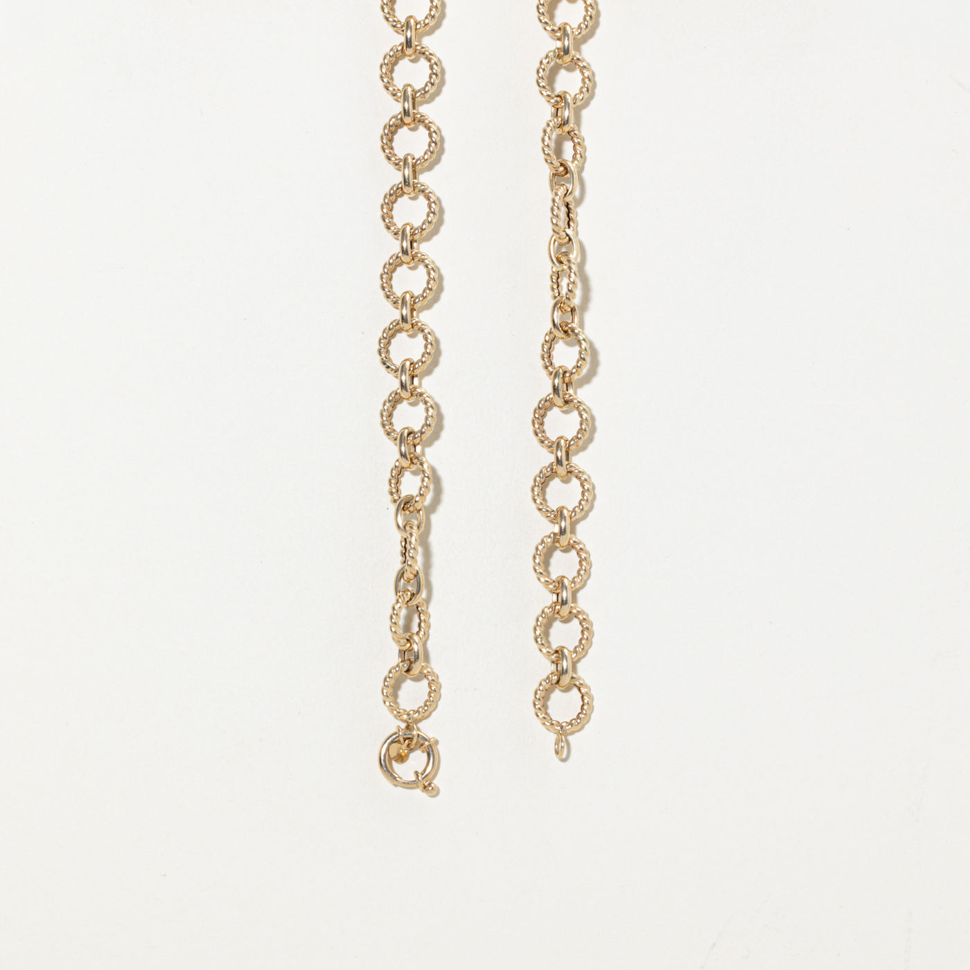 14k Chain Bib Necklace | 17.5"