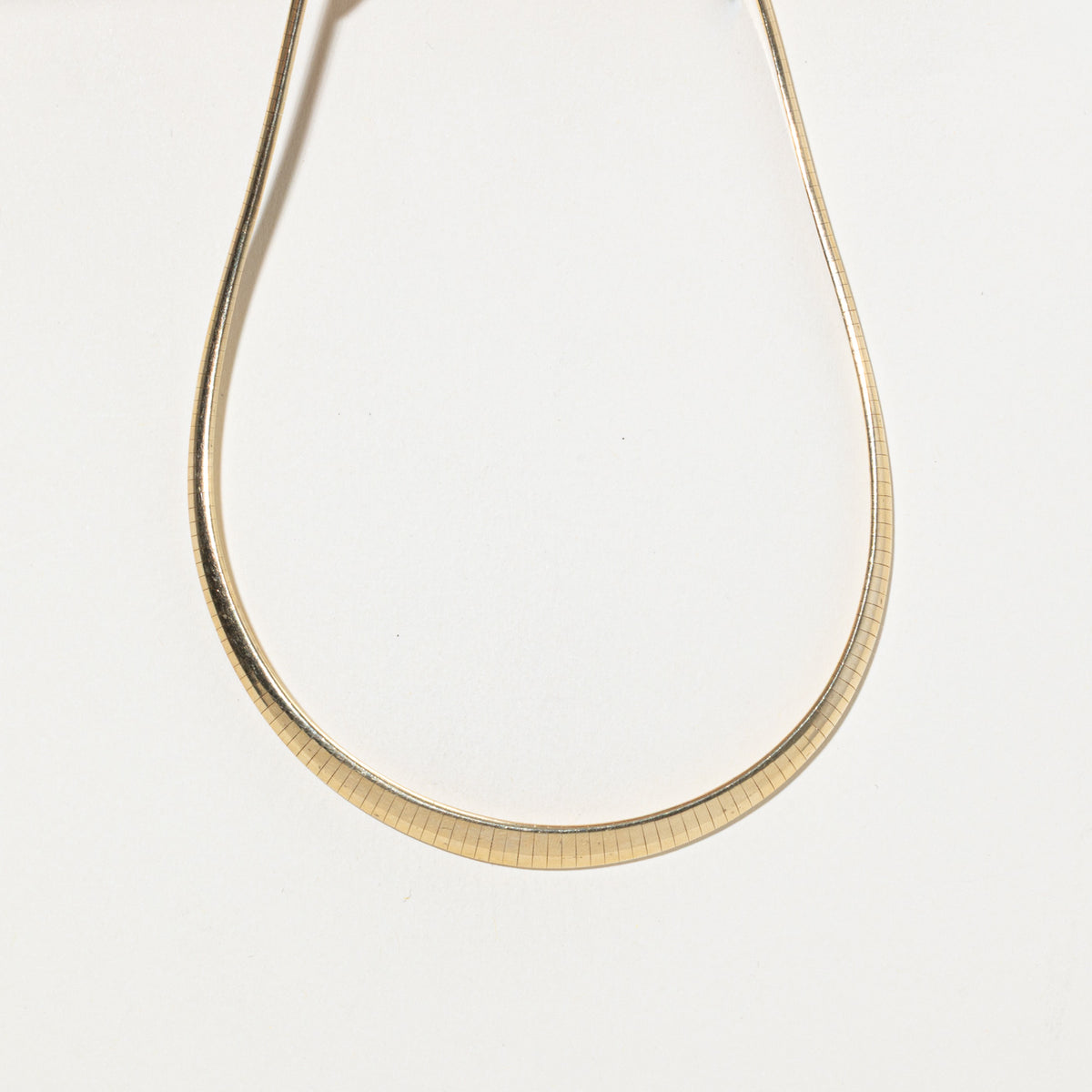 14k Omega Chain Necklace | 7mm | 15
