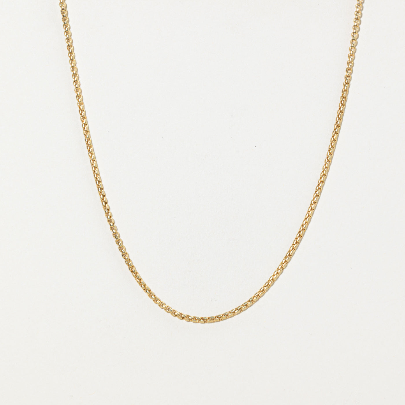 14k Box Link Chain | 2.4mm | 18"