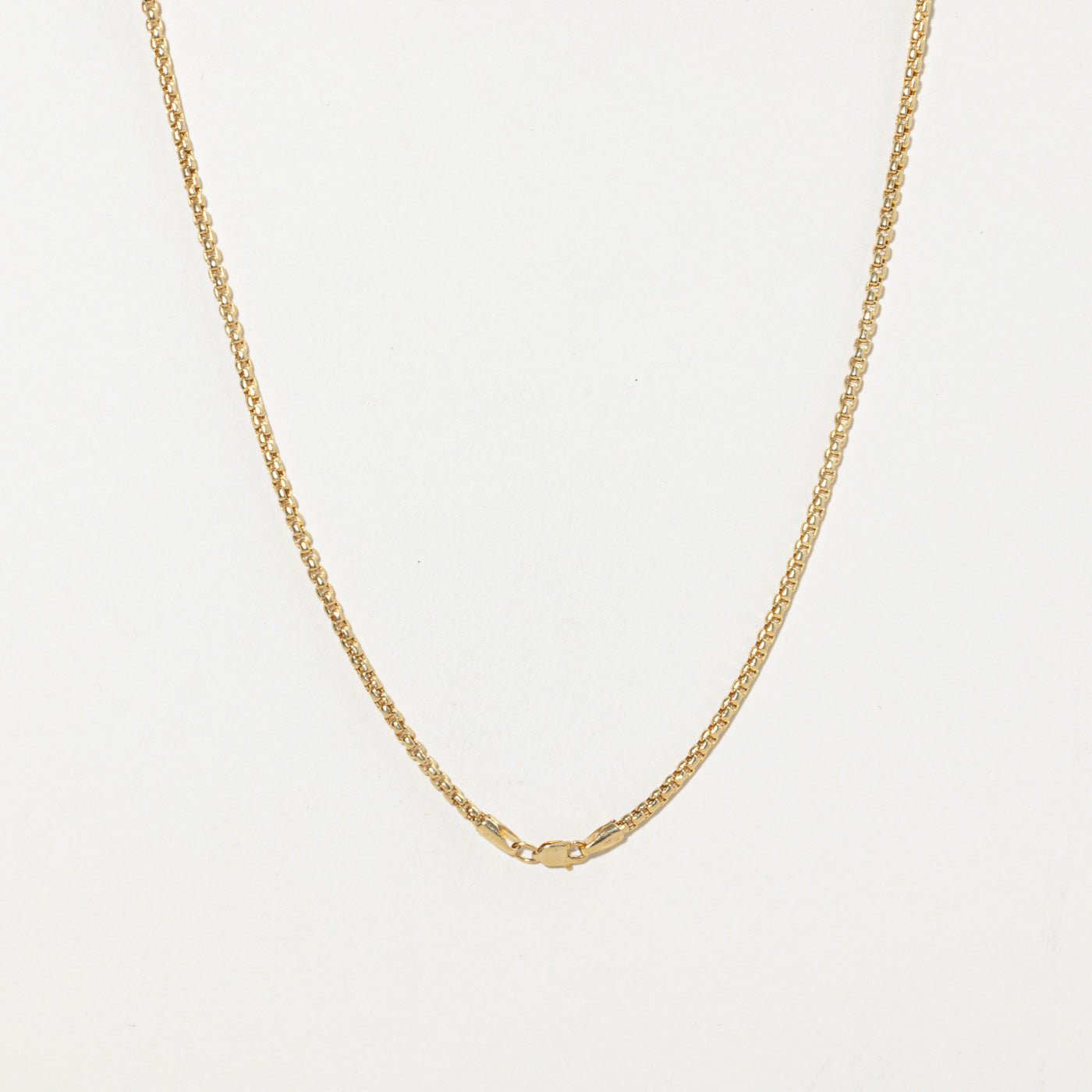 14k Box Link Chain | 2.4mm | 18"