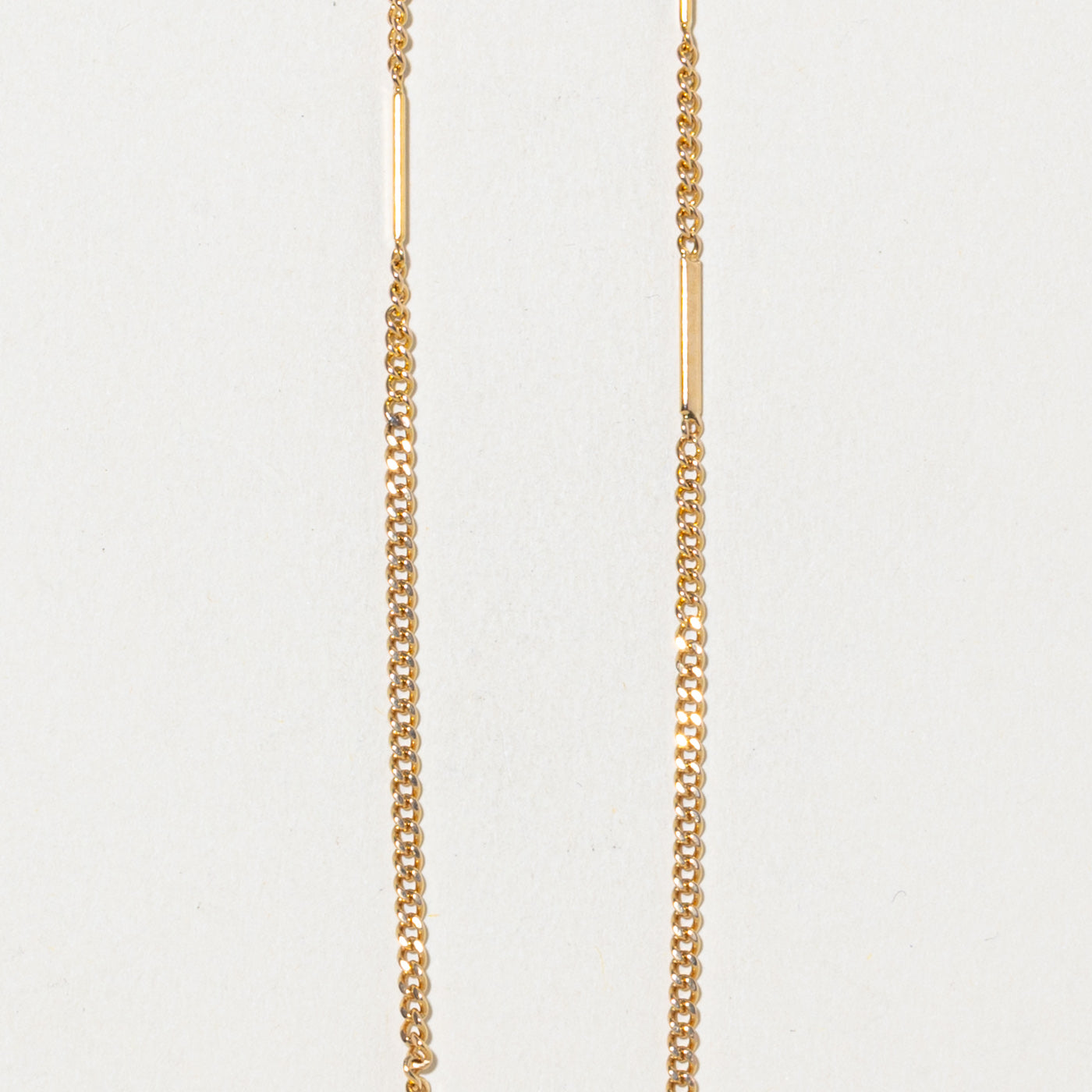 18k Bar Link Chain | 1.5mm | 17.5"