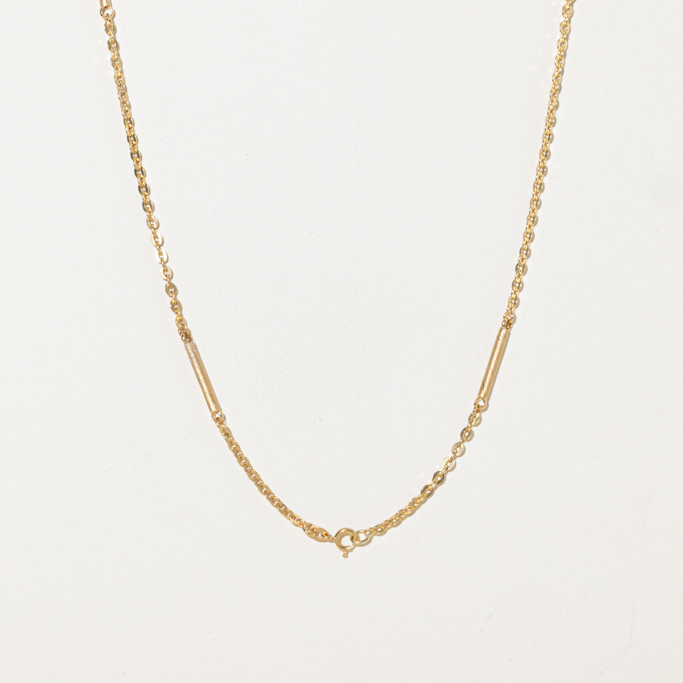 Italian 18k Bar Link Chain | 2.4mm | 20"
