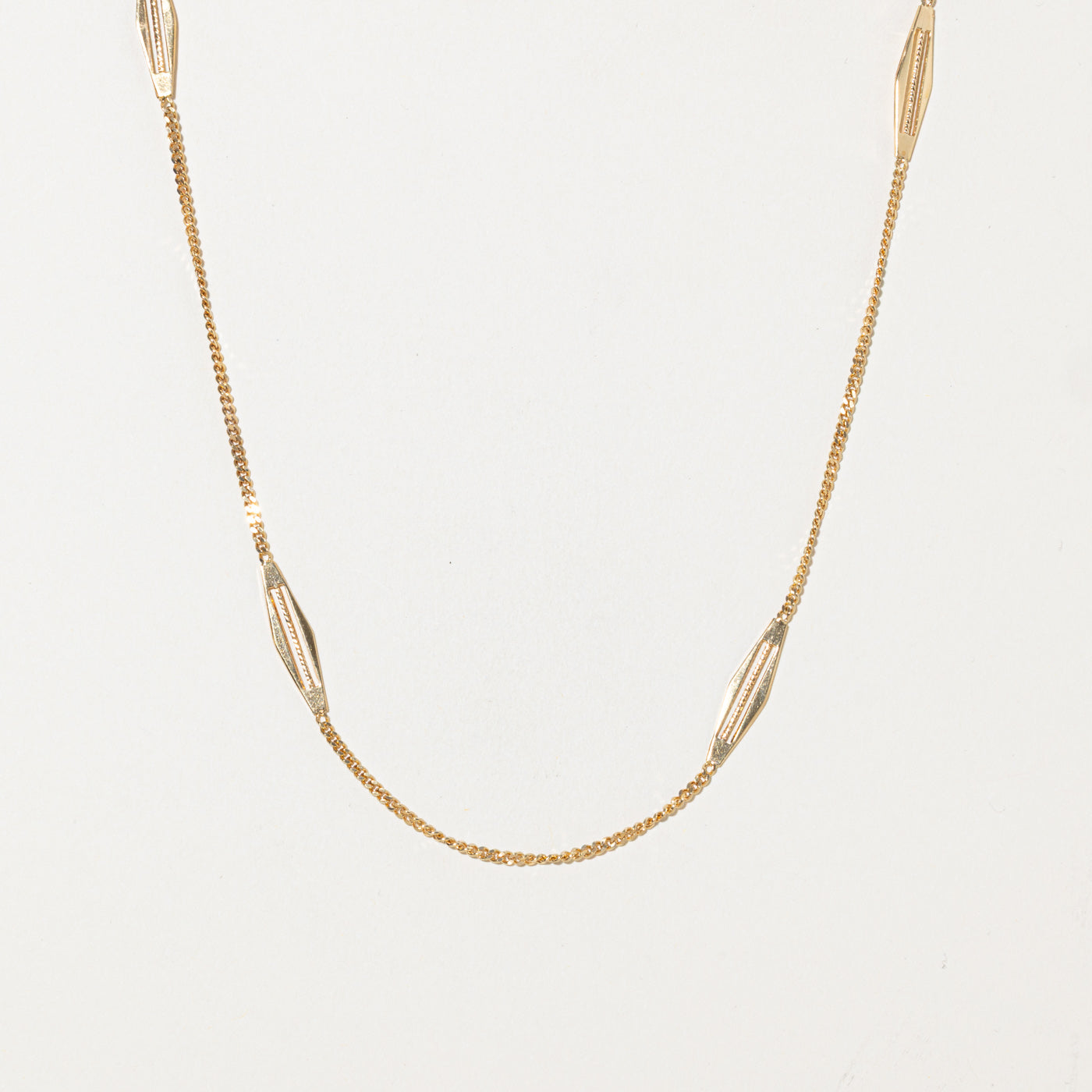 Italian 18k Bar Link Chain | 5.8mm | 30.5"