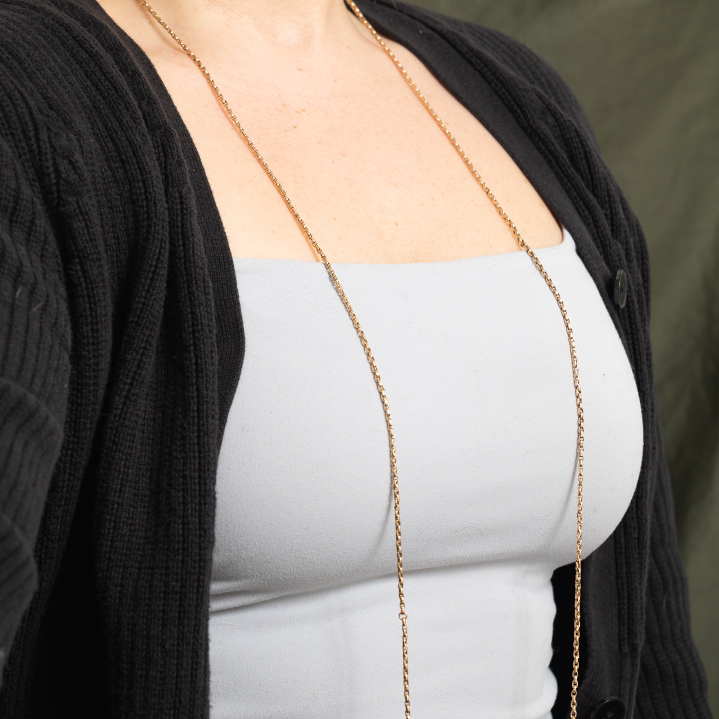 9k Rounded Box Chain | 2.2mm | 57"