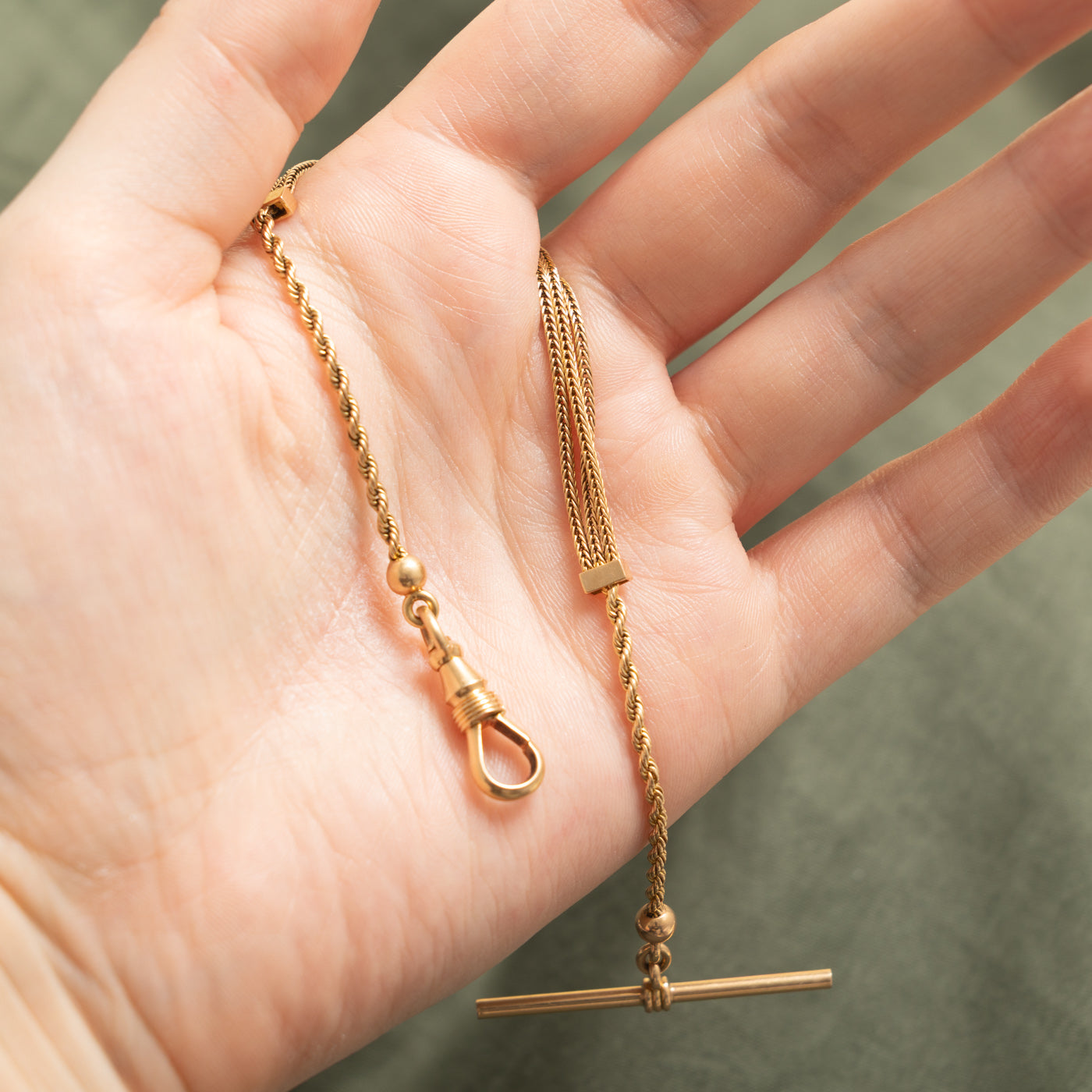 14k Rope Layered Watch Chain | 8.25"