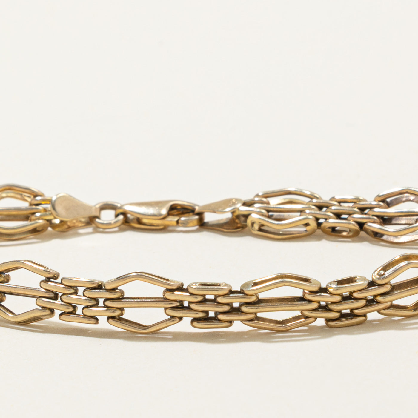 9k Geometric Chain Bracelet | 7.2mm | 8"