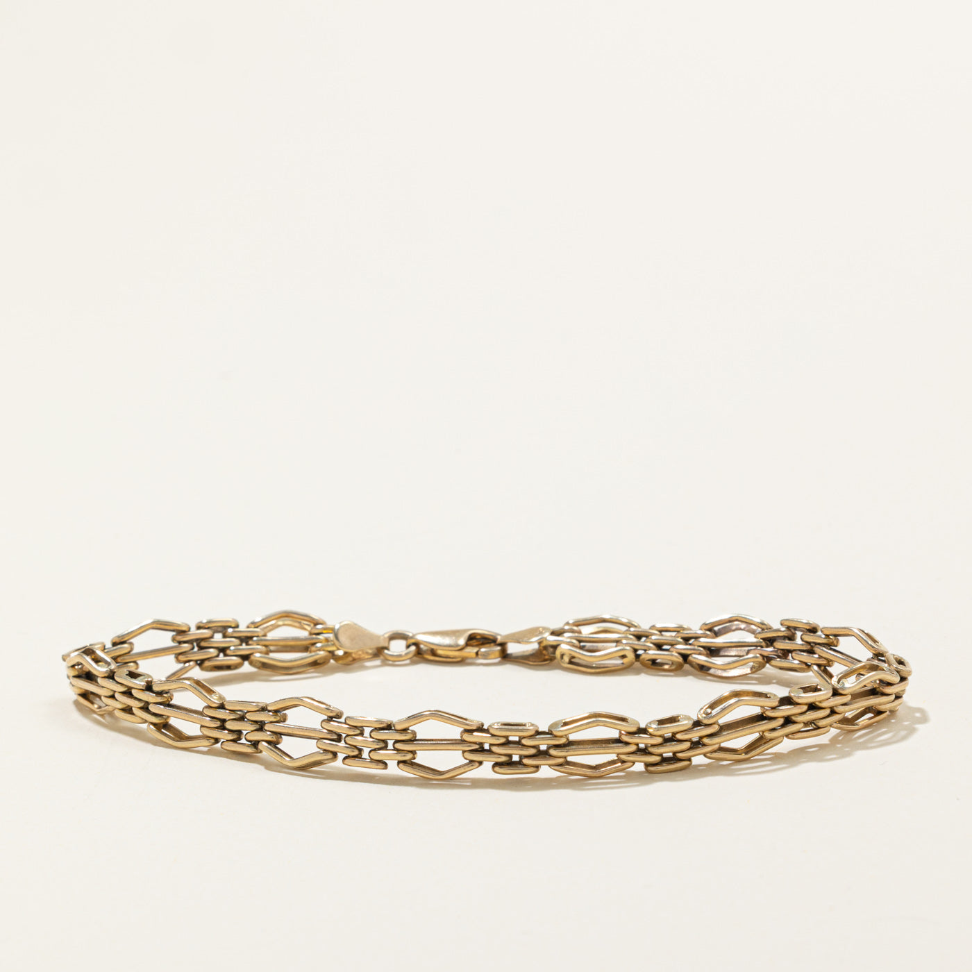 9k Geometric Chain Bracelet | 7.2mm | 8"
