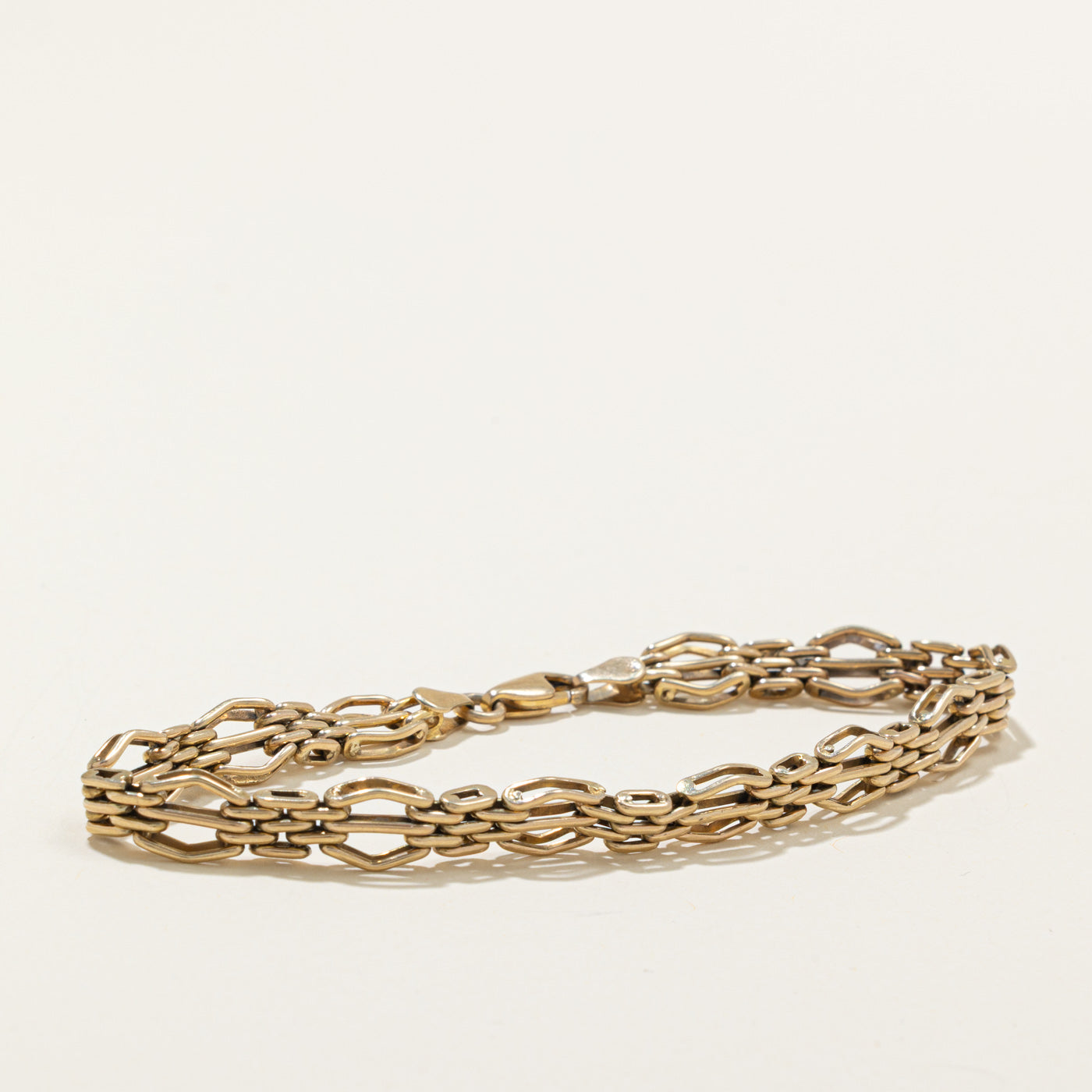 9k Geometric Chain Bracelet | 7.2mm | 8"