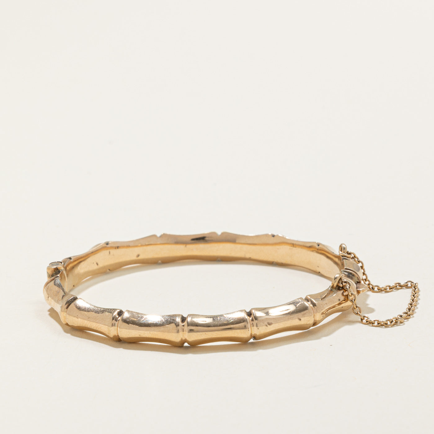 1971 Birmingham Bamboo Design Bangle Bracelet | 6.85mm | 6.5"