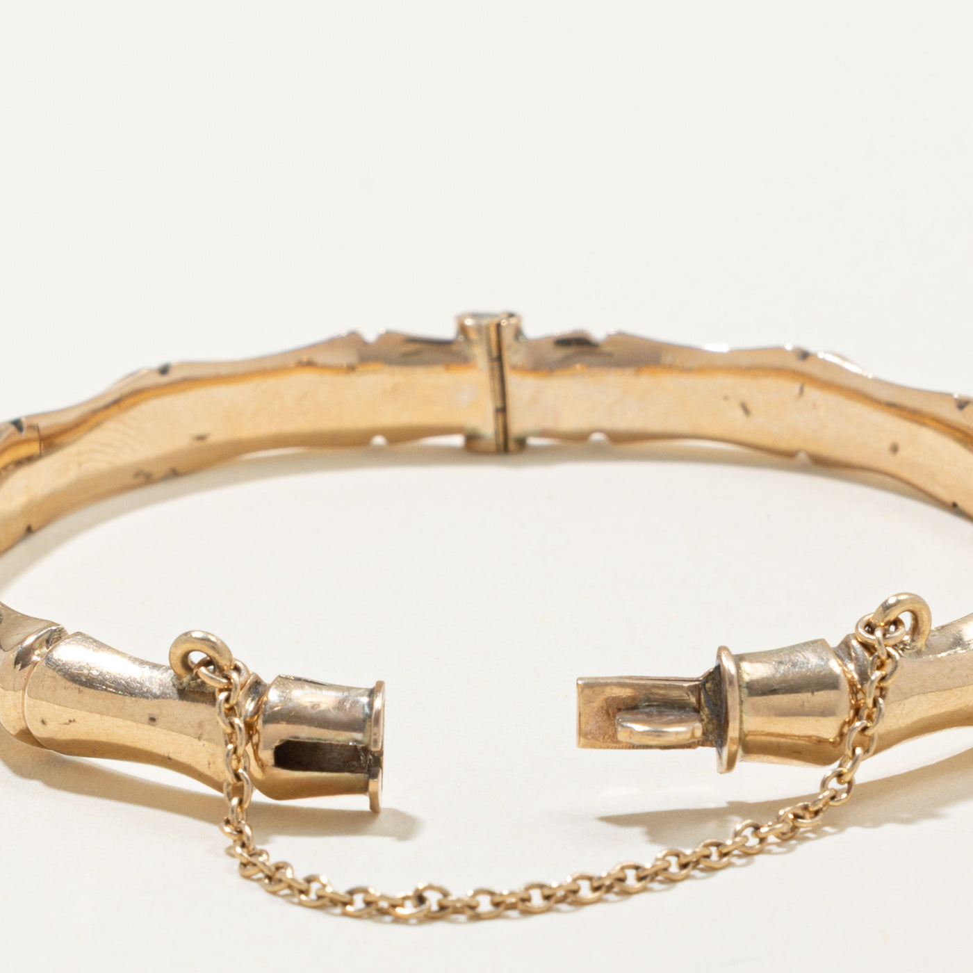 1971 Birmingham Bamboo Design Bangle Bracelet | 6.85mm | 6.5"