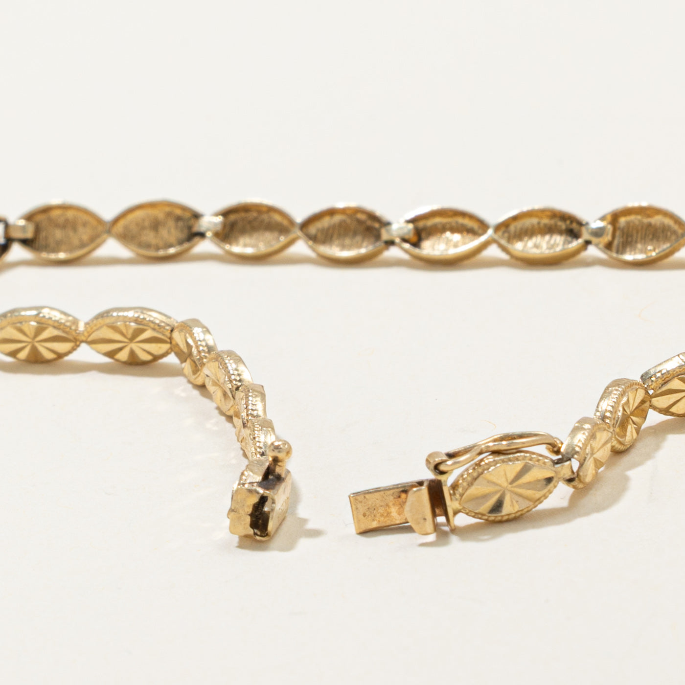 14k Diamond Cut Bead Link Bracelet | 4.3mm | 8.5"