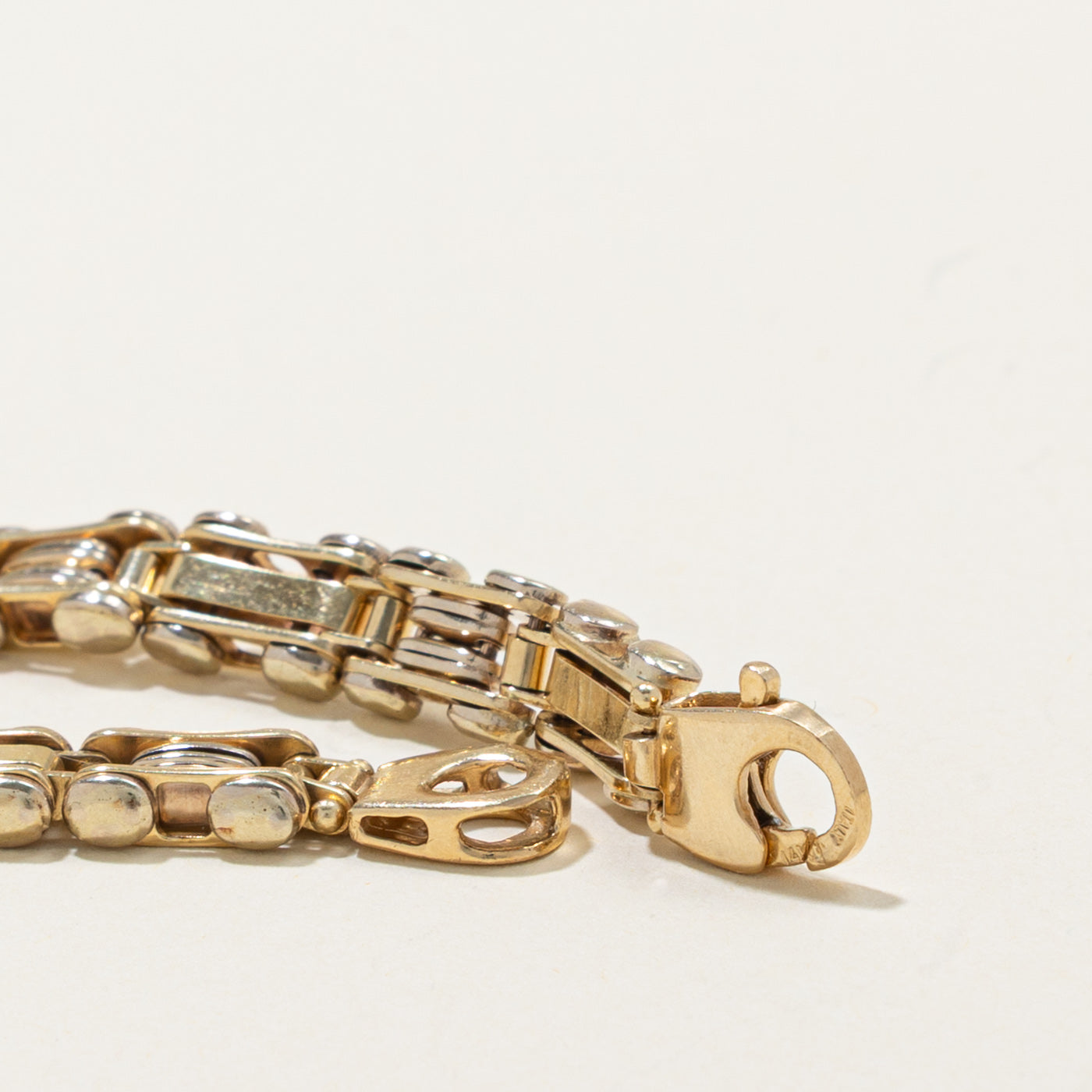 Italian 14k Geometric Chain Bracelet | 6.9mm | 8"